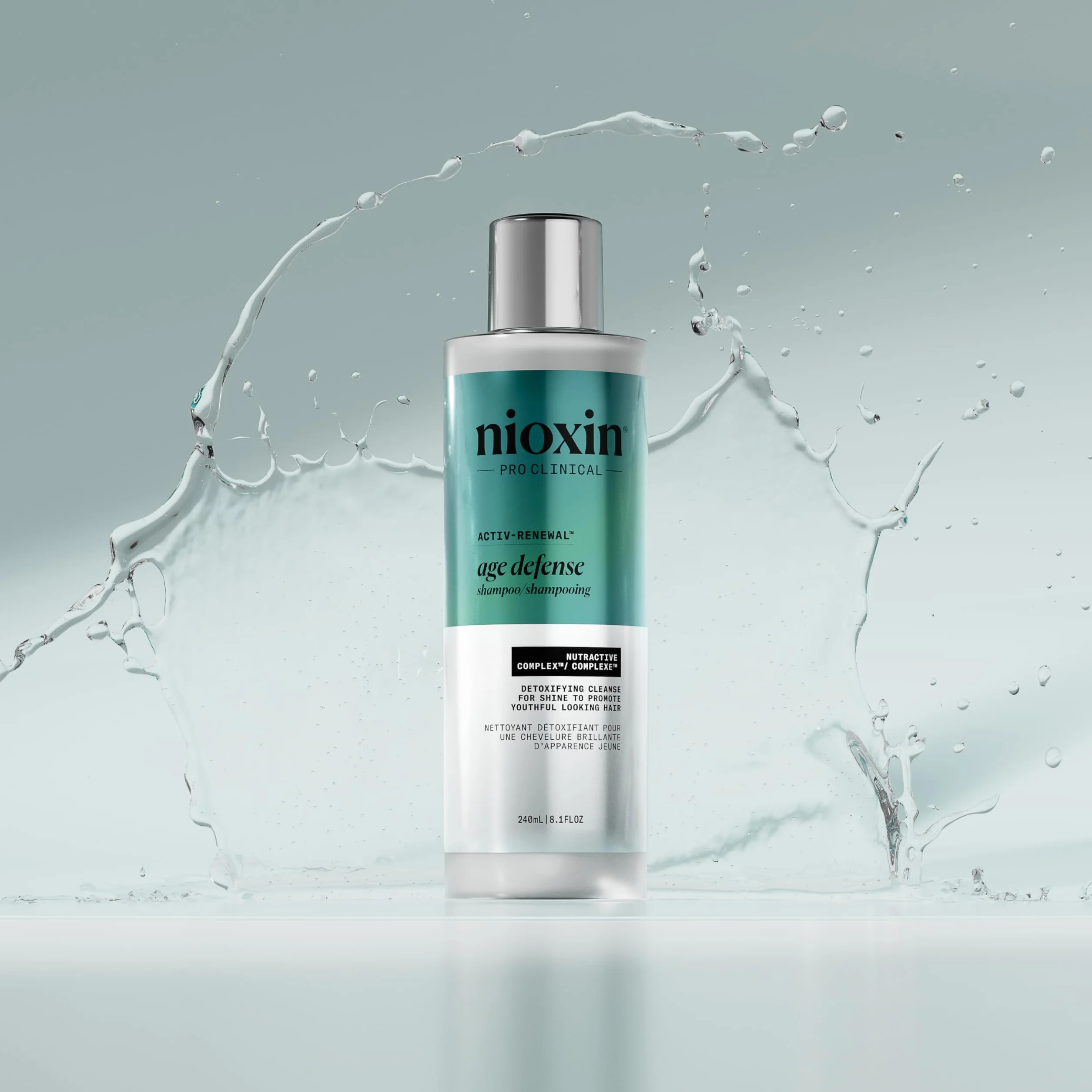 Nioxin Age Defense Shampooing Détoxifiant Niacinamide Cheveux Ternes Blancs