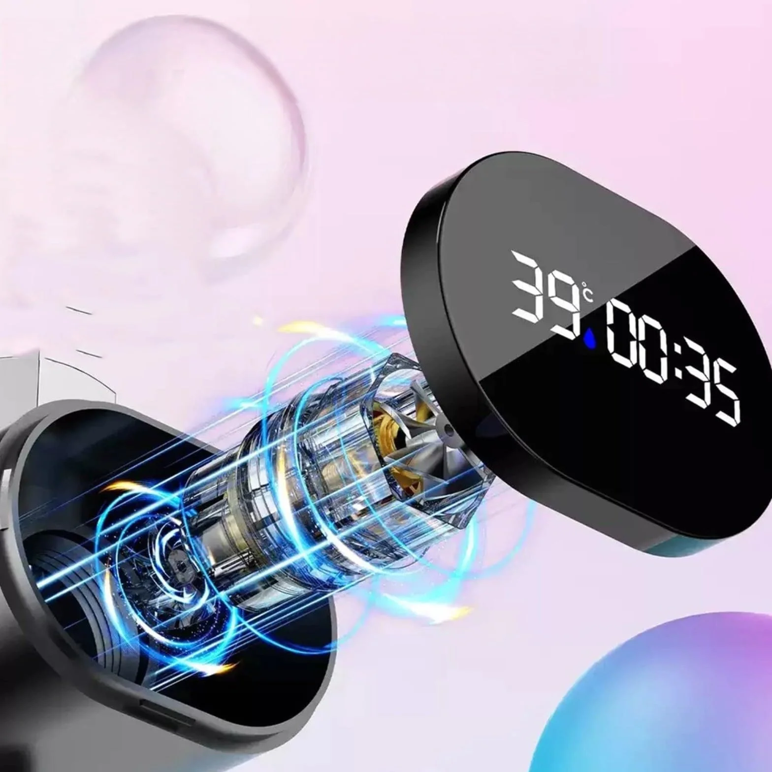 Thermomètre de douche numérique LED avec indicateur de température pour bain bébé