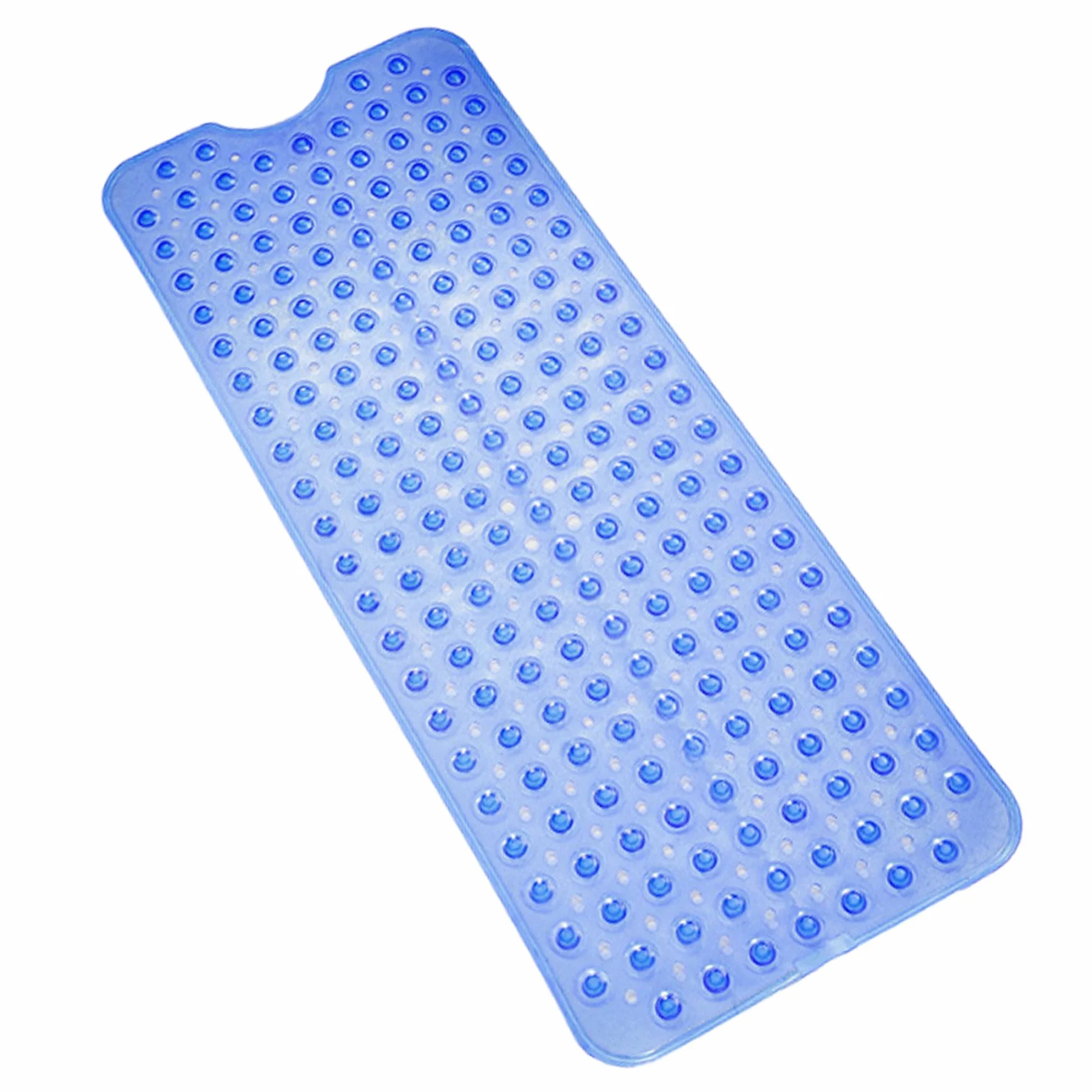 Tapis de Bain Antiglissant 100 x 40cm, PVC Caoutchouc Naturel Ventosa, Estera de Douche Lavable Antibactérien (Bleu Profond)