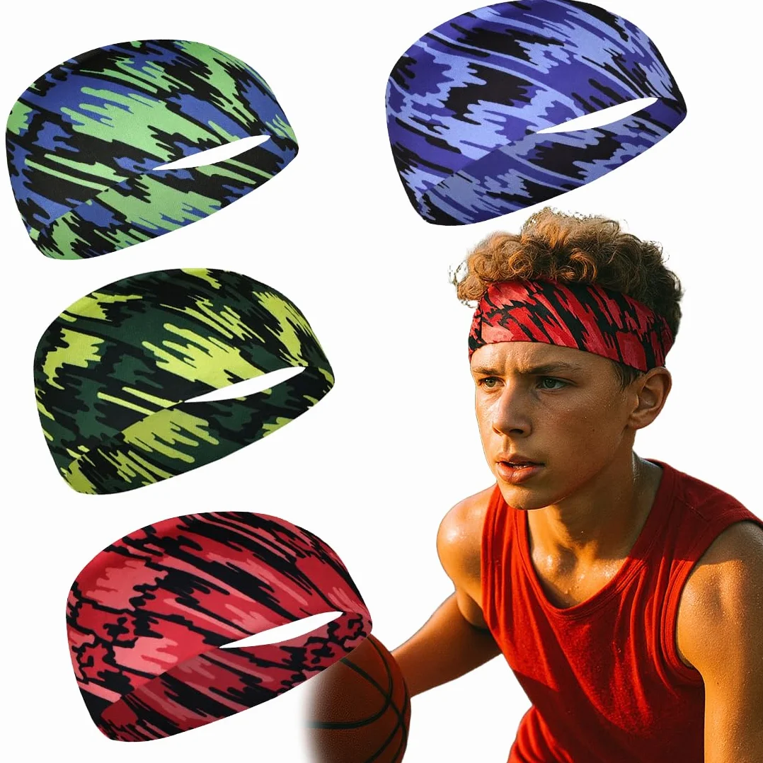 Bandeau de sport pour enfants (4 pièces) respirant élastique course cyclisme entraînement