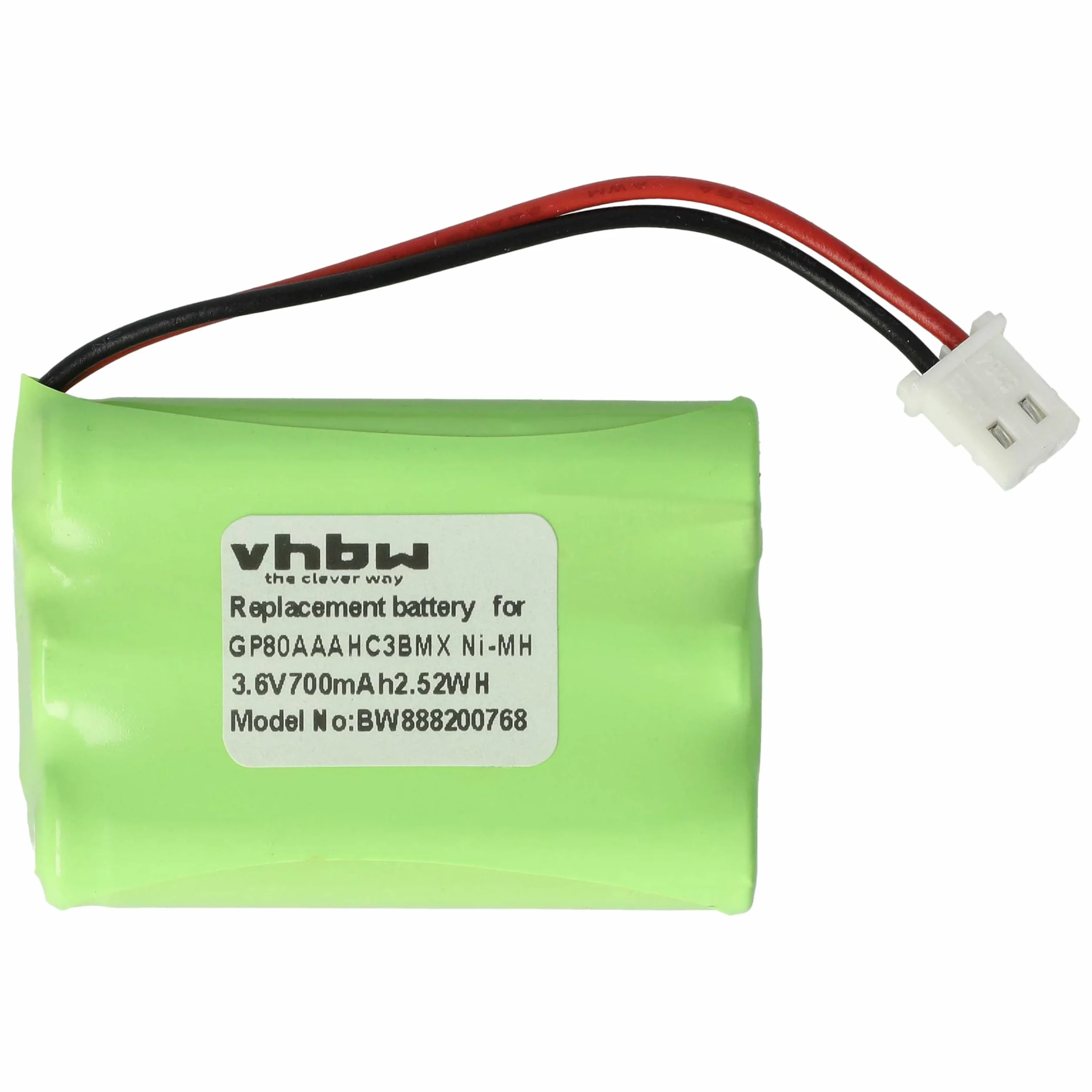 vhbw Batterie Remplacement pour Motorola HRMR03 GP80AAAHC3BMX Moniteur bébé 700mAh 3,6V NiMH
