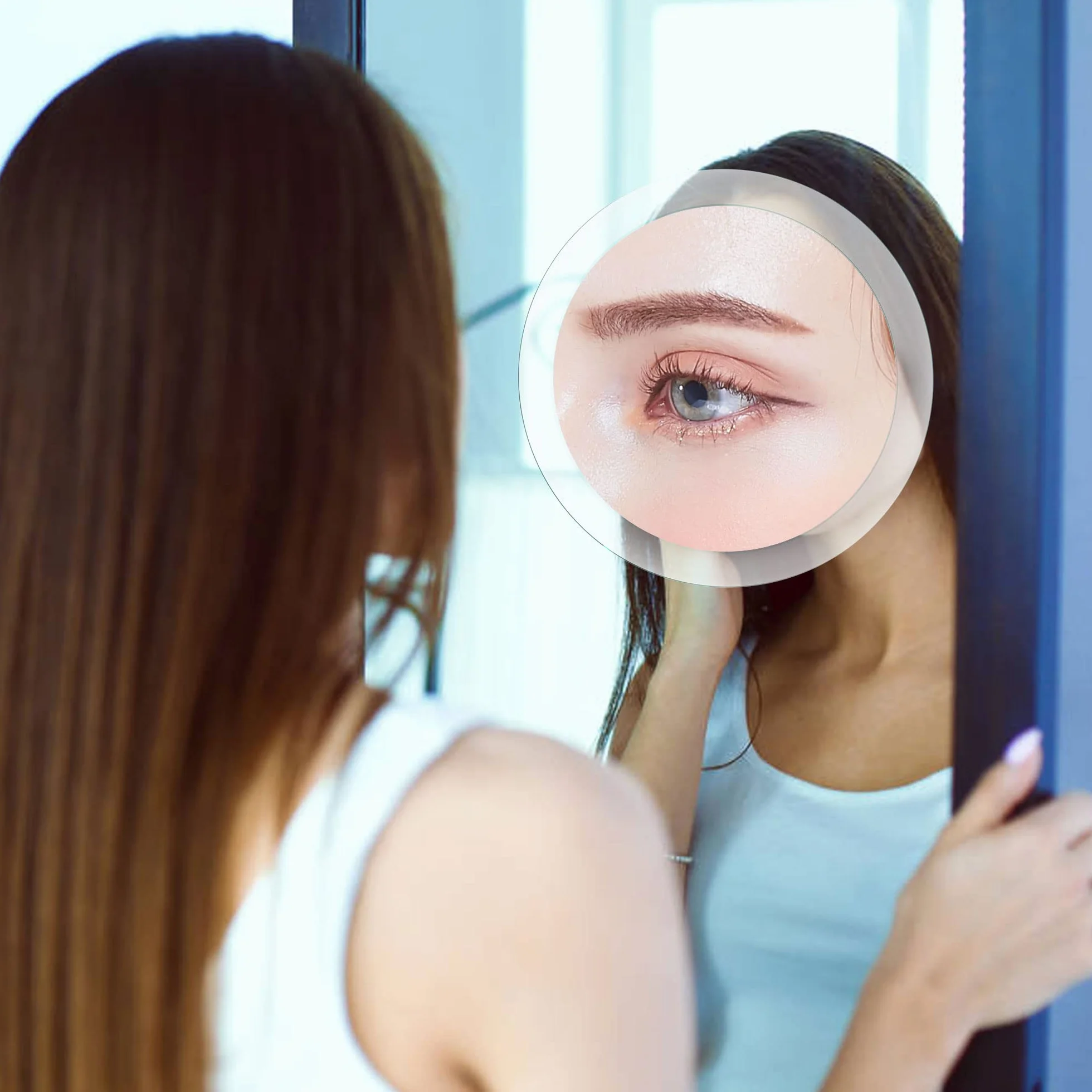 Miroir grossissant 30X Miroir de Maquillage de Voyage avec Ventouse 15,2 cm