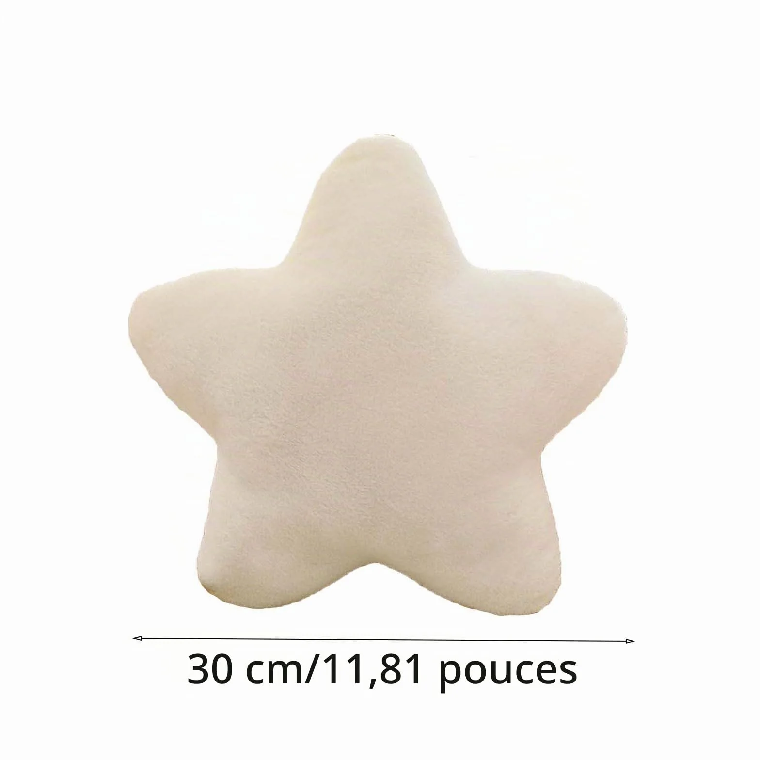 Coussin décoratif en forme d'étoile 30 cm Blanc laiteux pour enfant