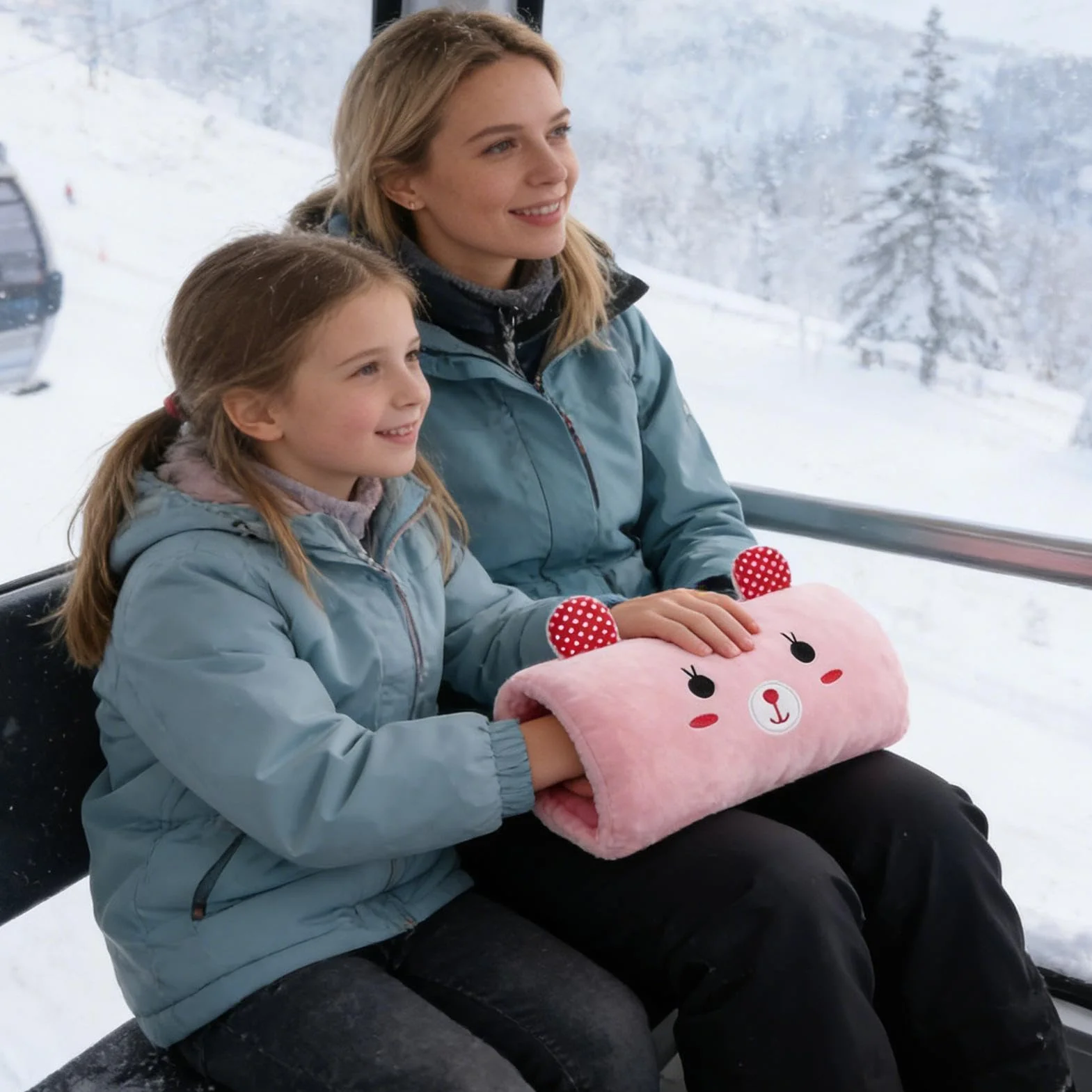 Oreiller À Main en Peluche Chauffant Coussin De Lancer Dessin Animé pour Hiver Voyage
