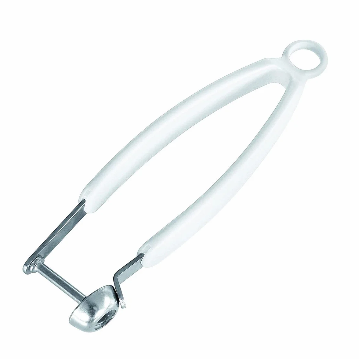 Fackelmann Dénoyauteur de cerises, Acier inoxydable, Plastique, Blanc, 17,5 x 4,5 x 2 cm