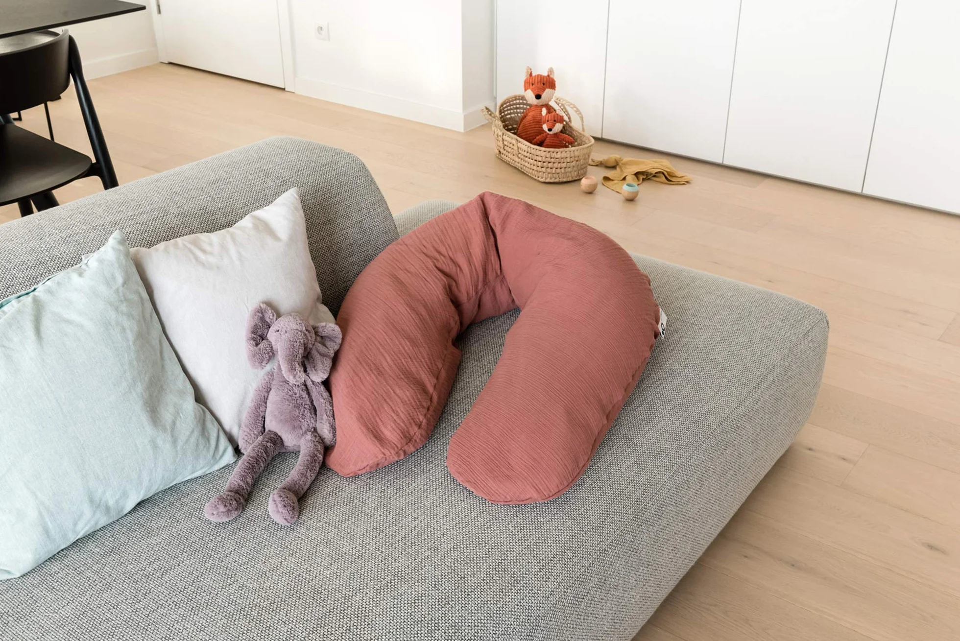 Doomoo Basics Comfy Big Tetra Brick Coussin de Grossesse Multi-Usages Grand Coussin d'Allaitement et de Maternité avec Housse Lavable