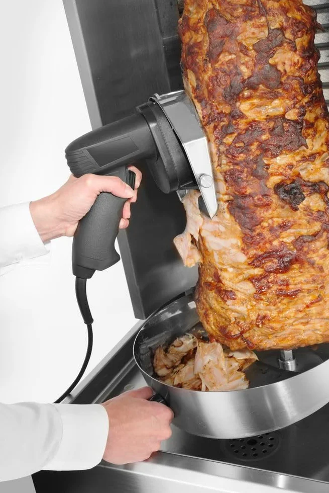 HENDI Trancheuse à viande Turc Shawarma Döner kebab 80W 230V acier inoxydable