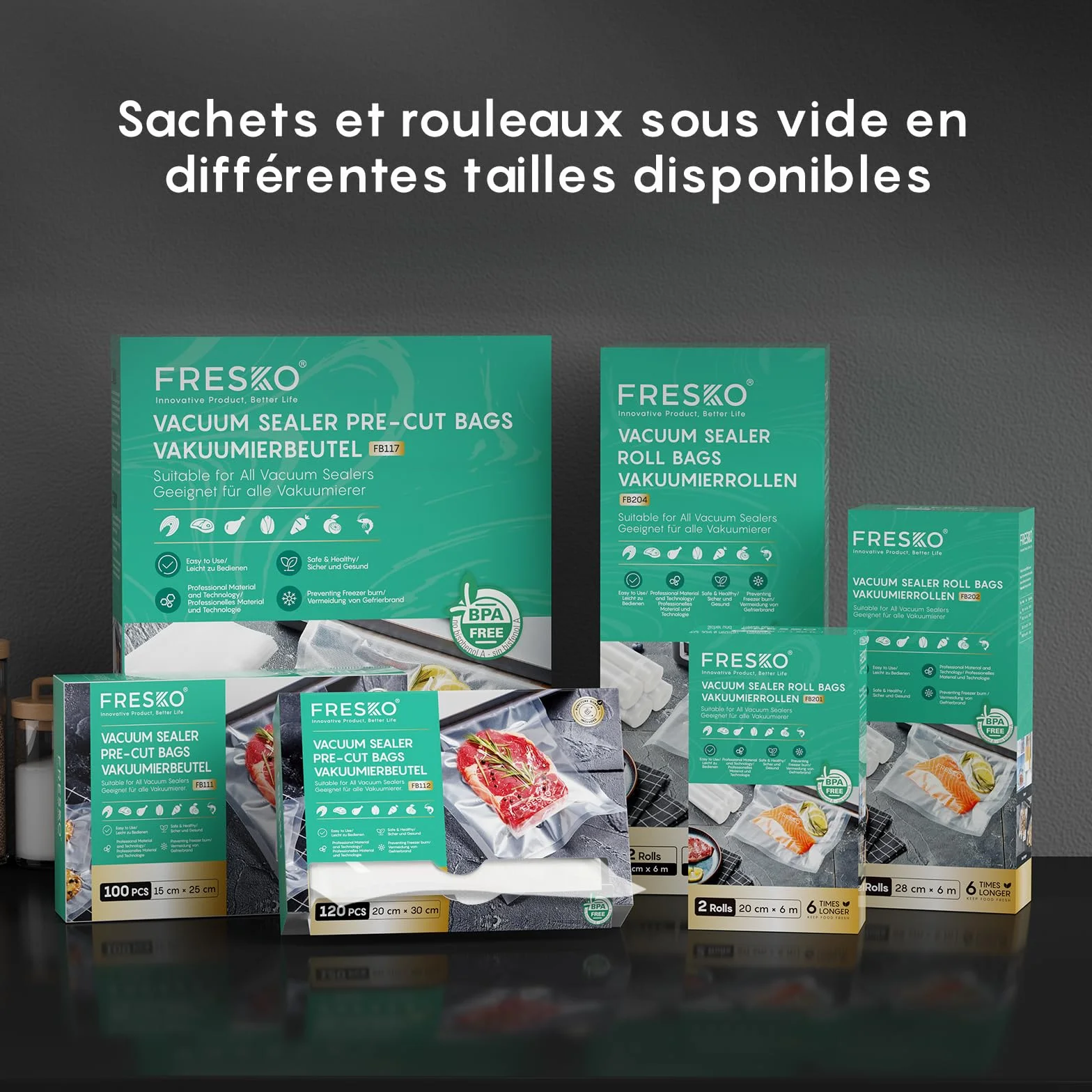 FRESKO Machine Sous Vide Alimentaire 140W AutoMax V8 Sec/Humide Mains Libres