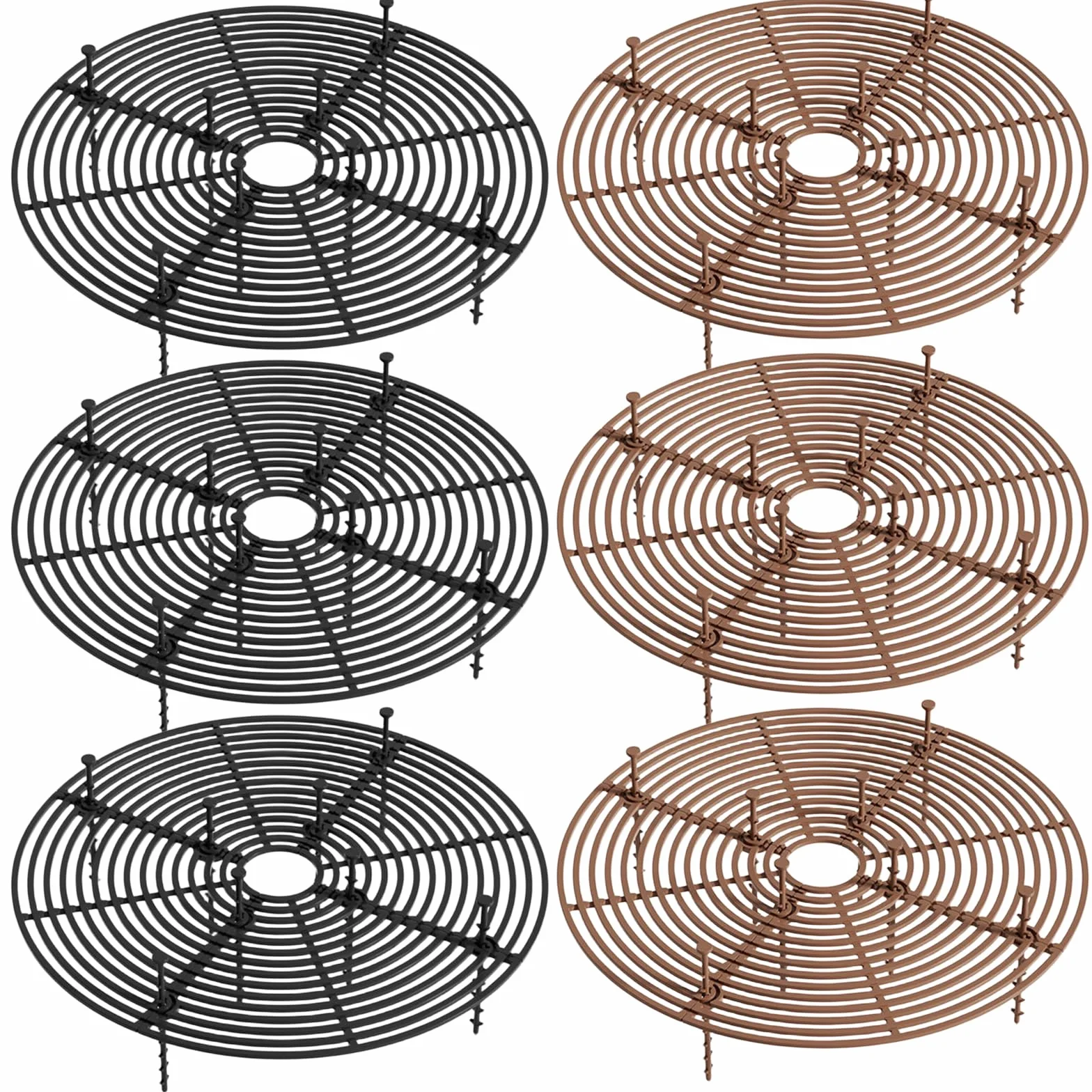 Sporgo Lot de 6 grilles pour pots de fleurs 30 cm couverture protection plantes