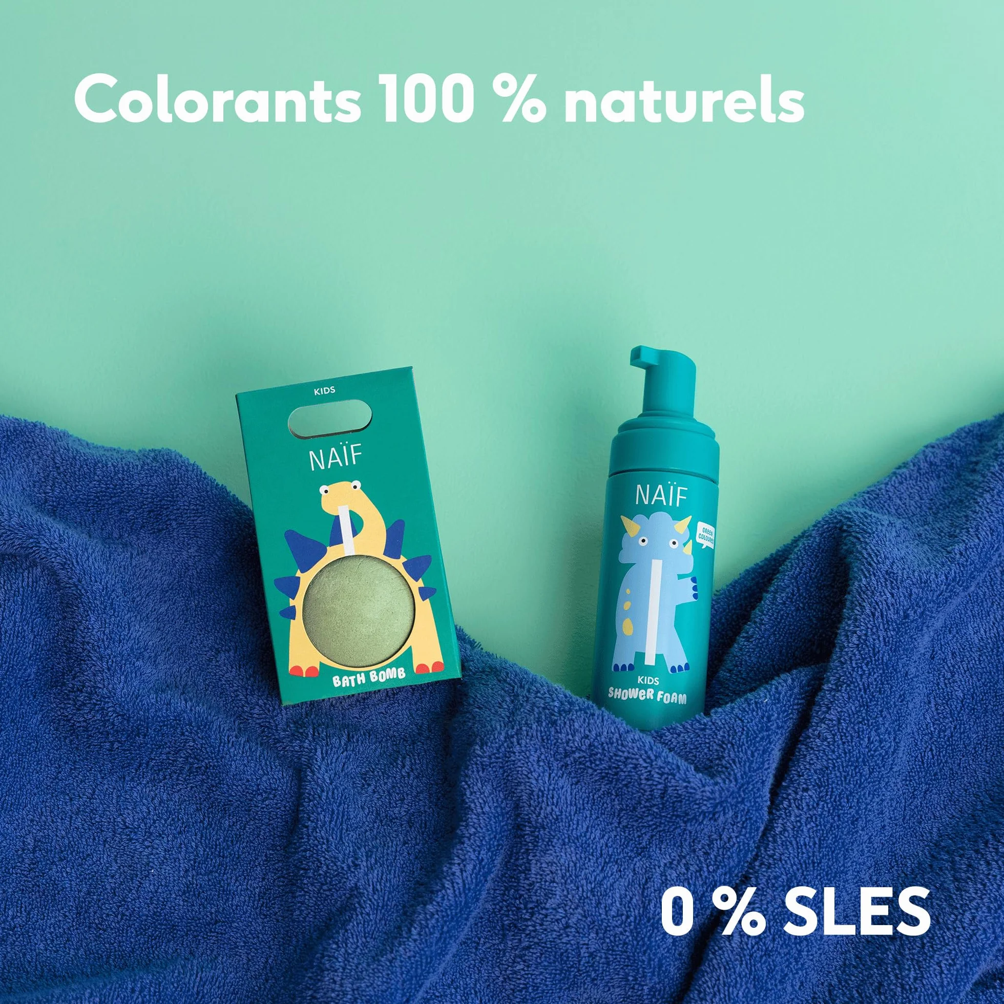 Naïf Mousse de douche colorée pour enfants 150 ml 0% SLES testé dermatologiquement