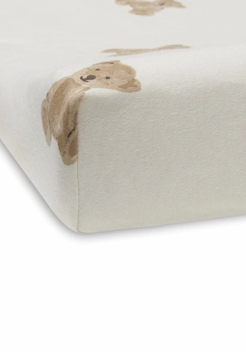 Jollein Housse de matelas à langer ours en peluche 50 x 70 cm 100% coton