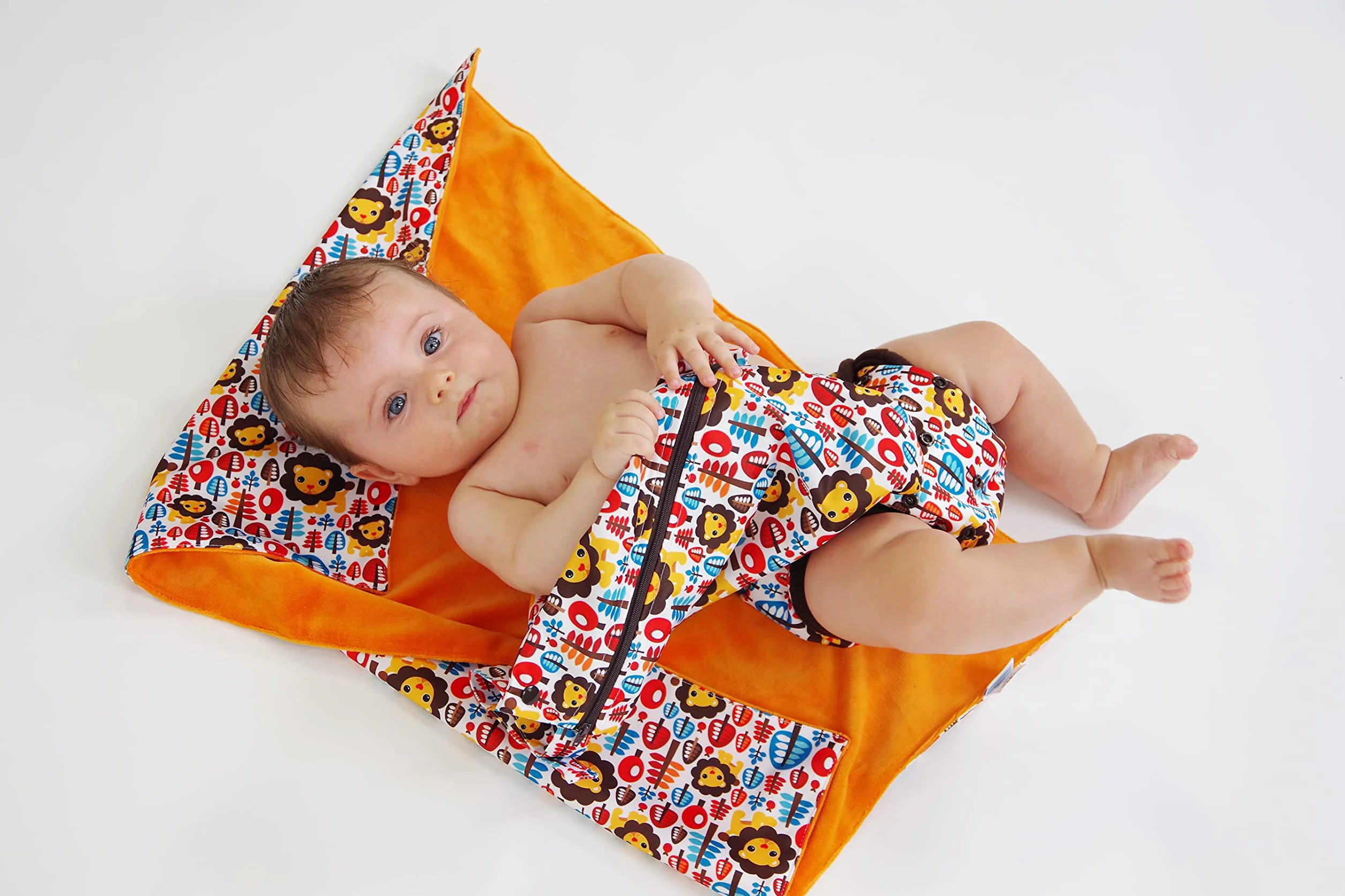 Culotte de Protection Petit Lulu Couvre-Couche Taille Unique Fermeture à Pressions Réutilisable Lavable Étanche Fabriqué en Europe