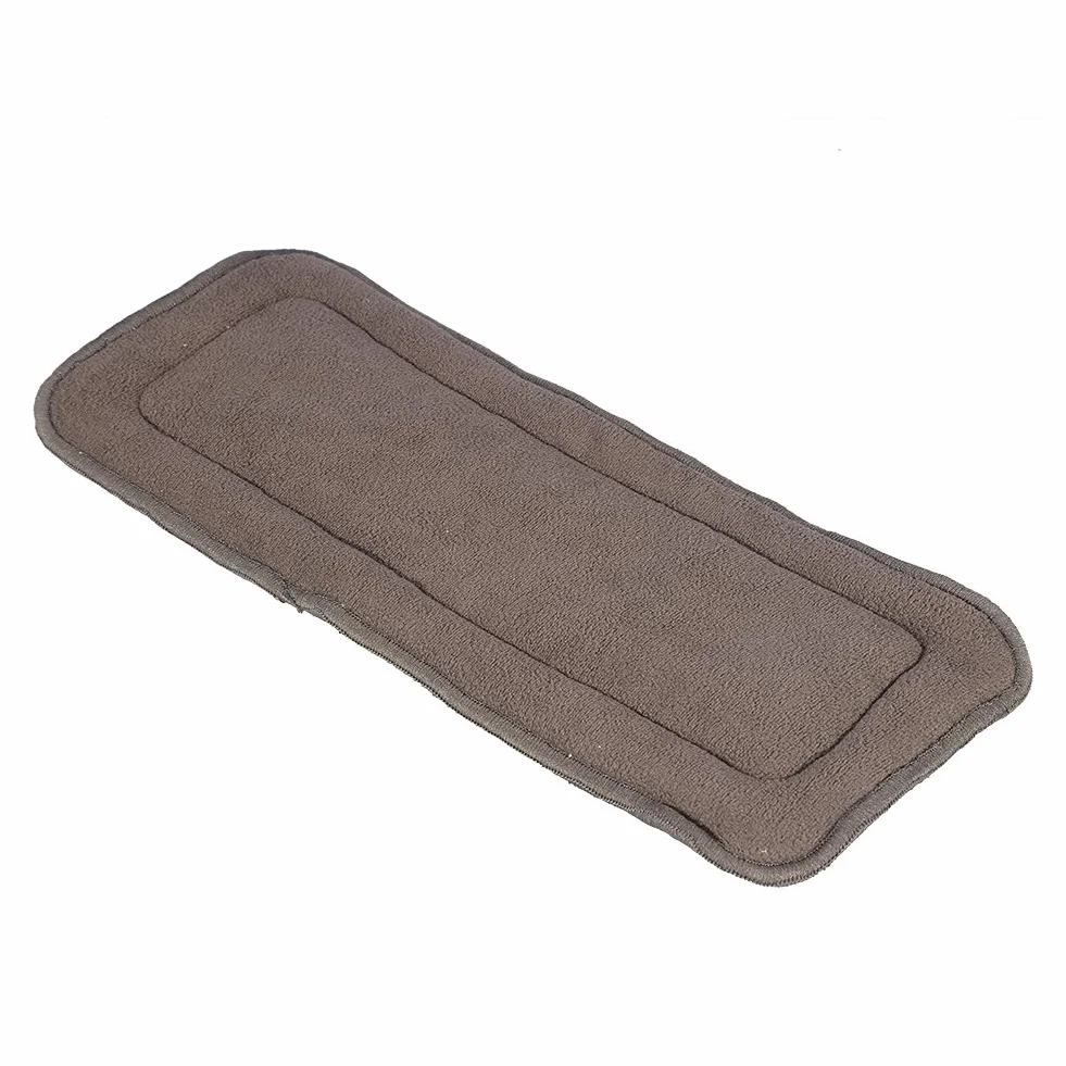 Zerone Liner Adulte Insert Couche Unisexe Taille M 5 Couches Bambou Fibres Superfines Réutilisable Gris Foncé