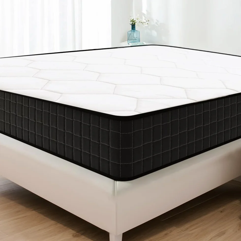 Luxirest Matelas 90x190 15cm Épaisseur Ensemble avec Couette et Oreiller 1 Personne