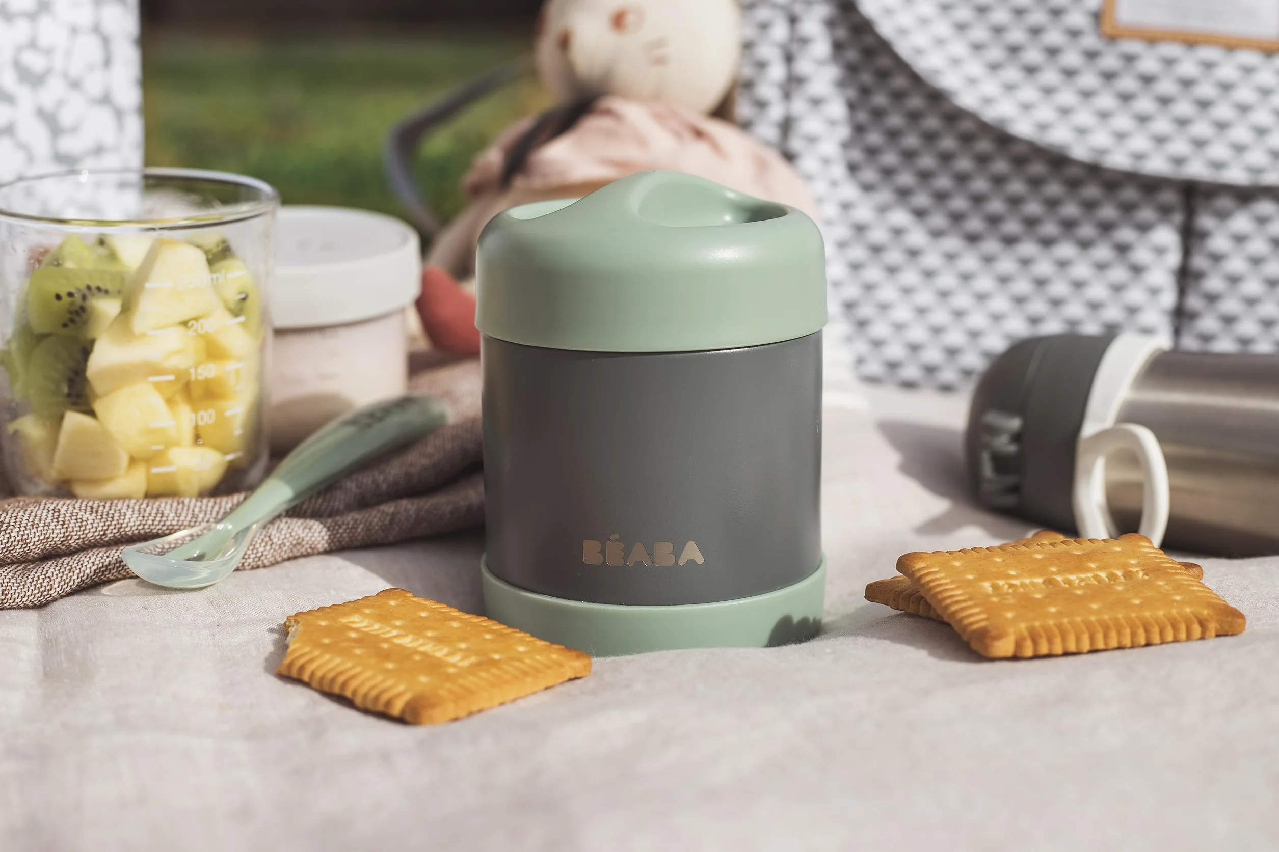 BÉABA Portion de Conservation Repas Bébé Inox Isotherme 300 mL