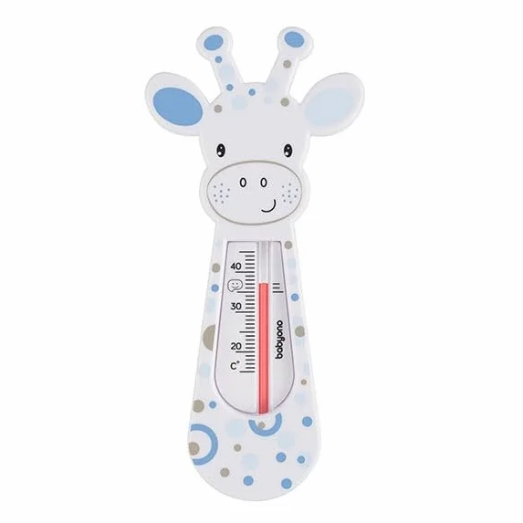 Babyono Thermomètre de bain flottant girafe blanc bleu