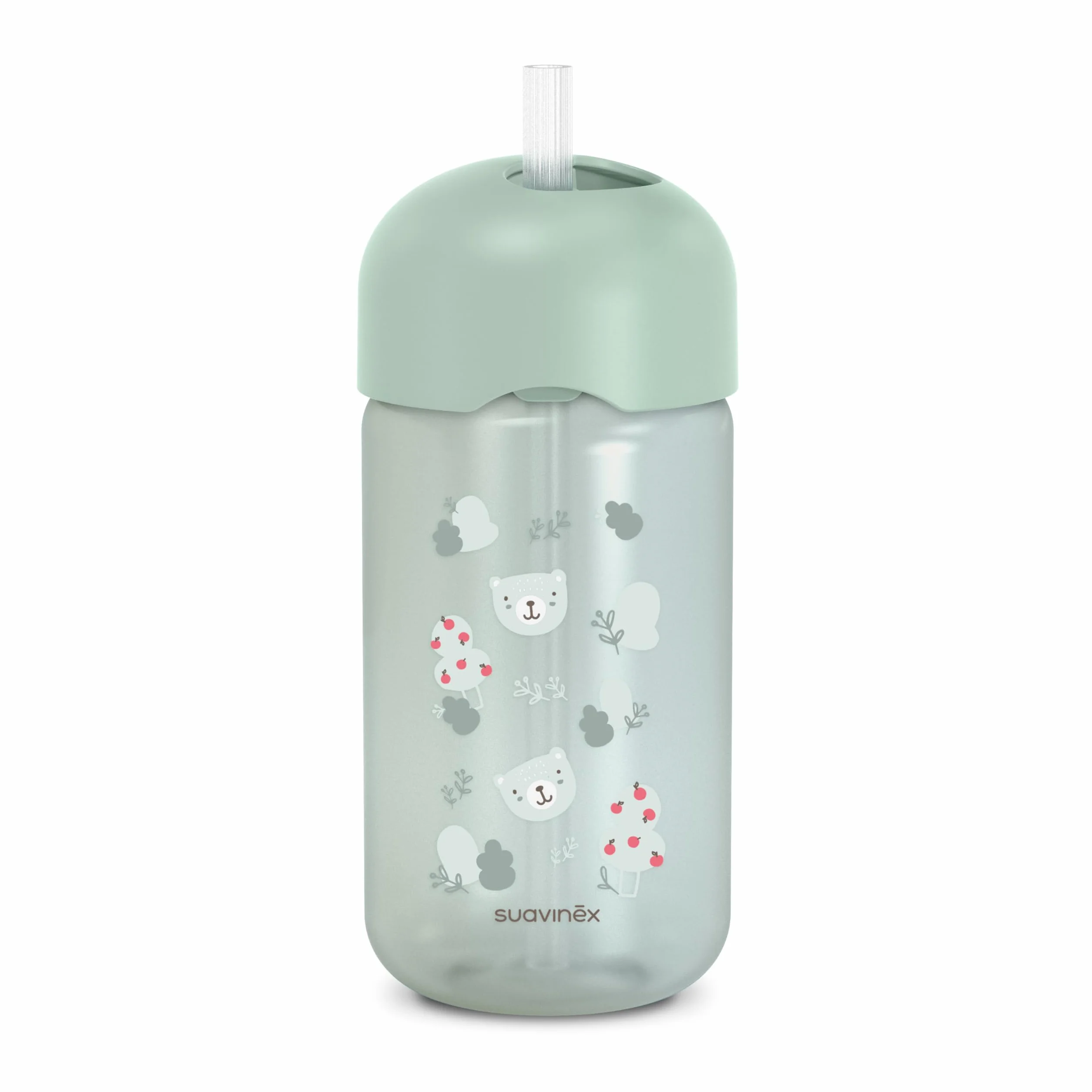 Suavinex Tasse Apprentissage Bébé 340 ml Anti-goutte Silicone Flexible Wild&Free Vert