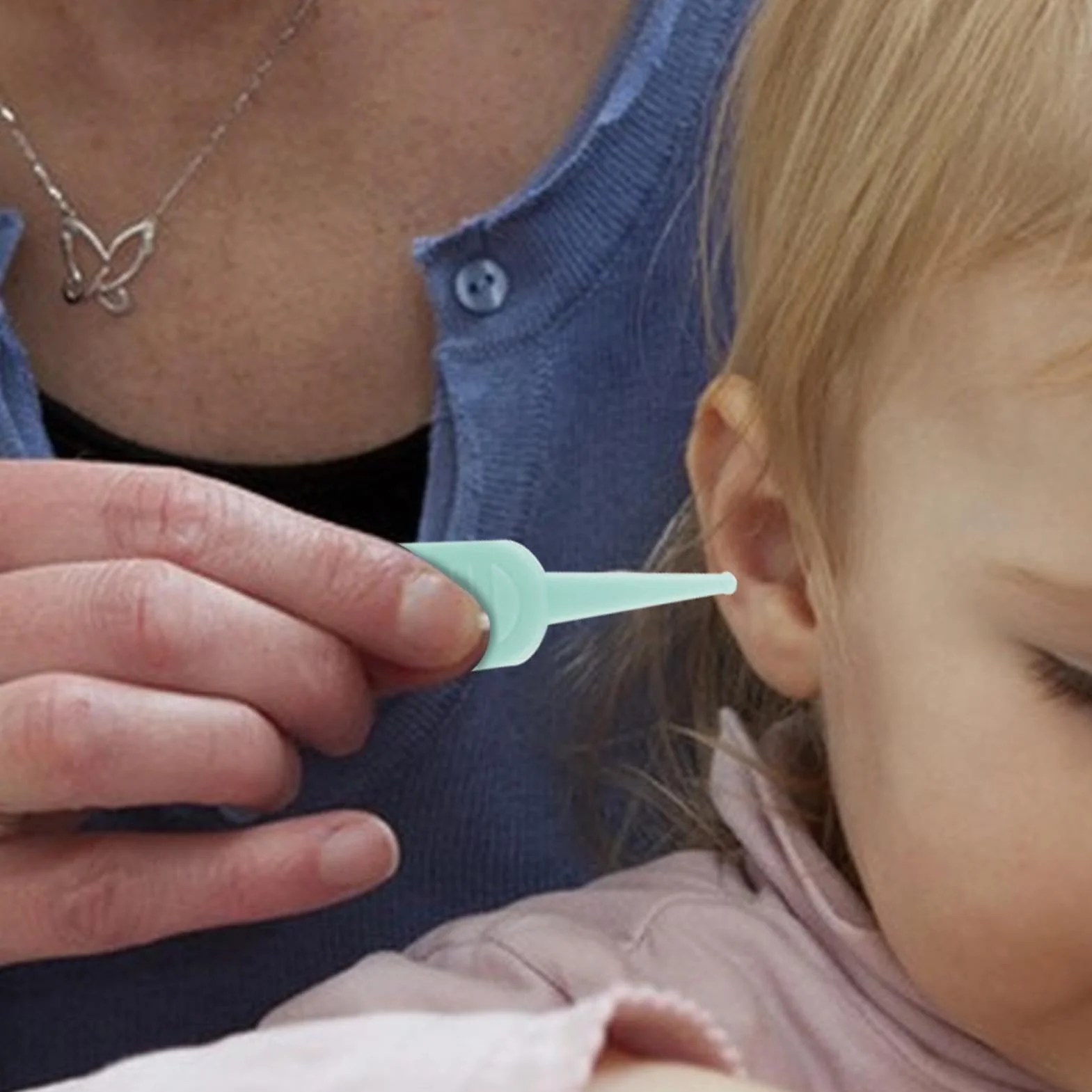 Pince Booger à tête ronde pour tout-petits – Extracteur de booger avec couvercle transparent