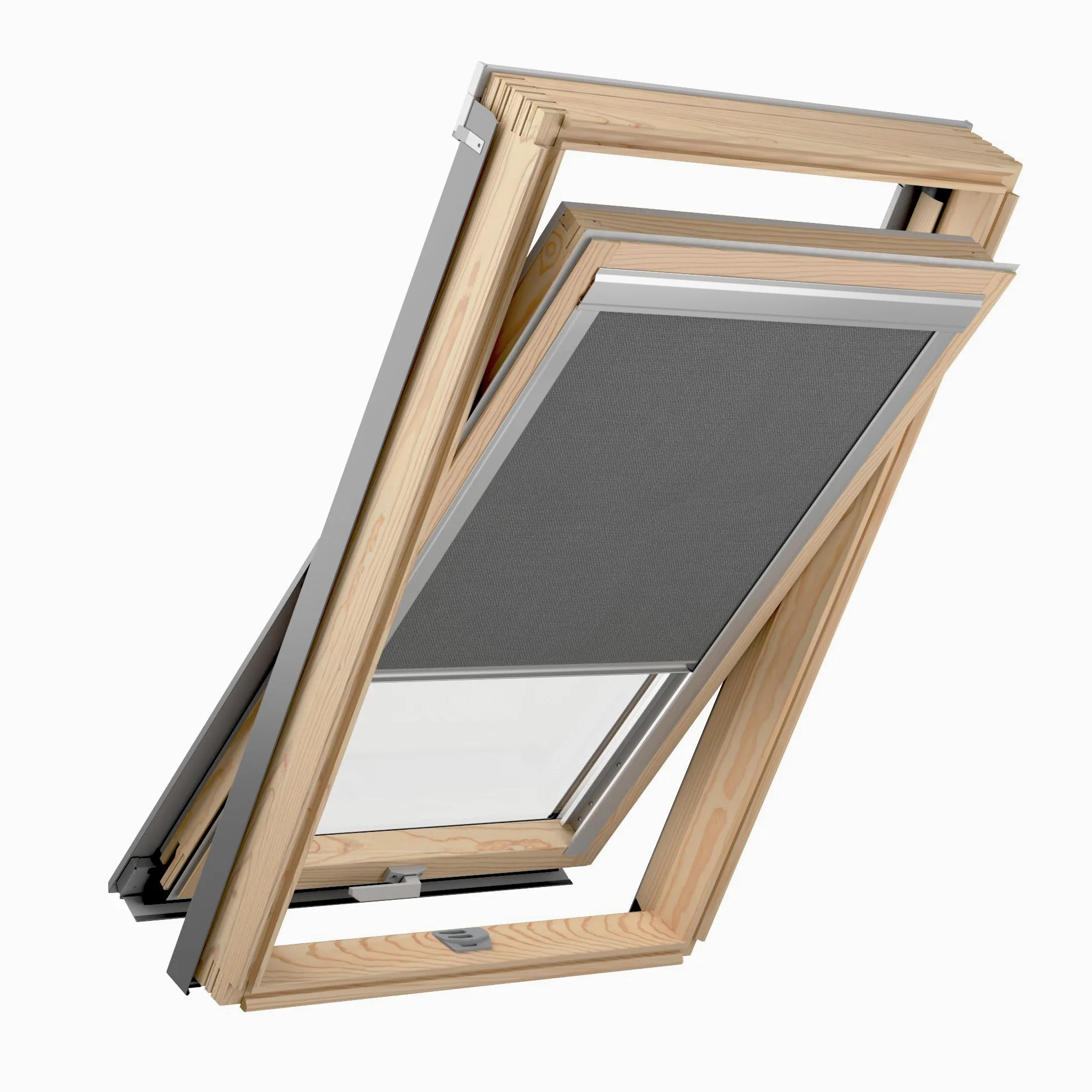 Store Occultant pour Fenêtre de Toit - Store pour Fenêtre de Toit - Compatible avec VELUX MK08 : GFL, GGL, GGU, GHL, GHU, GLL, GLU, GPL, GPU, GTL, GTN, GZL, VTL - 78x140 cm - Gris