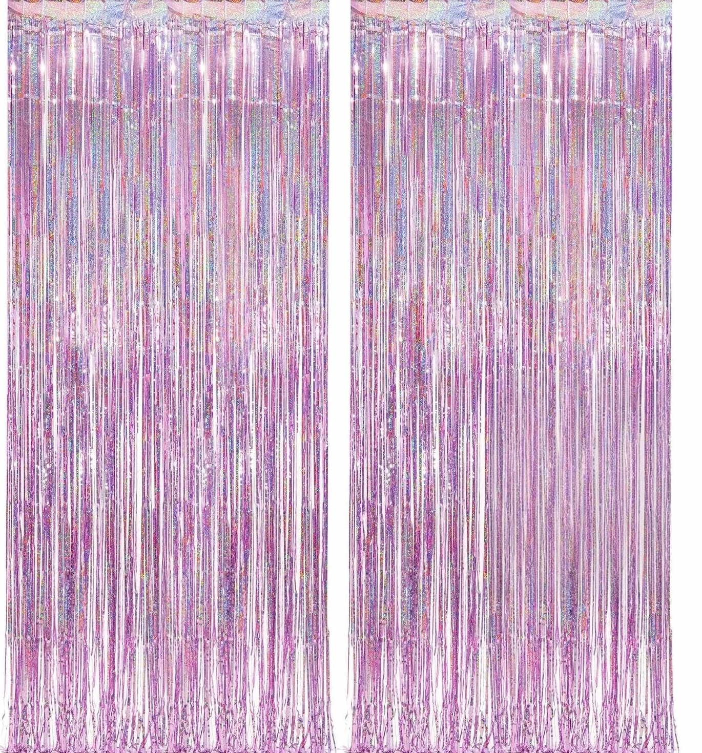 Rideau Brillant Métallique à Franges en Aluminium pour Décoration de Fête
