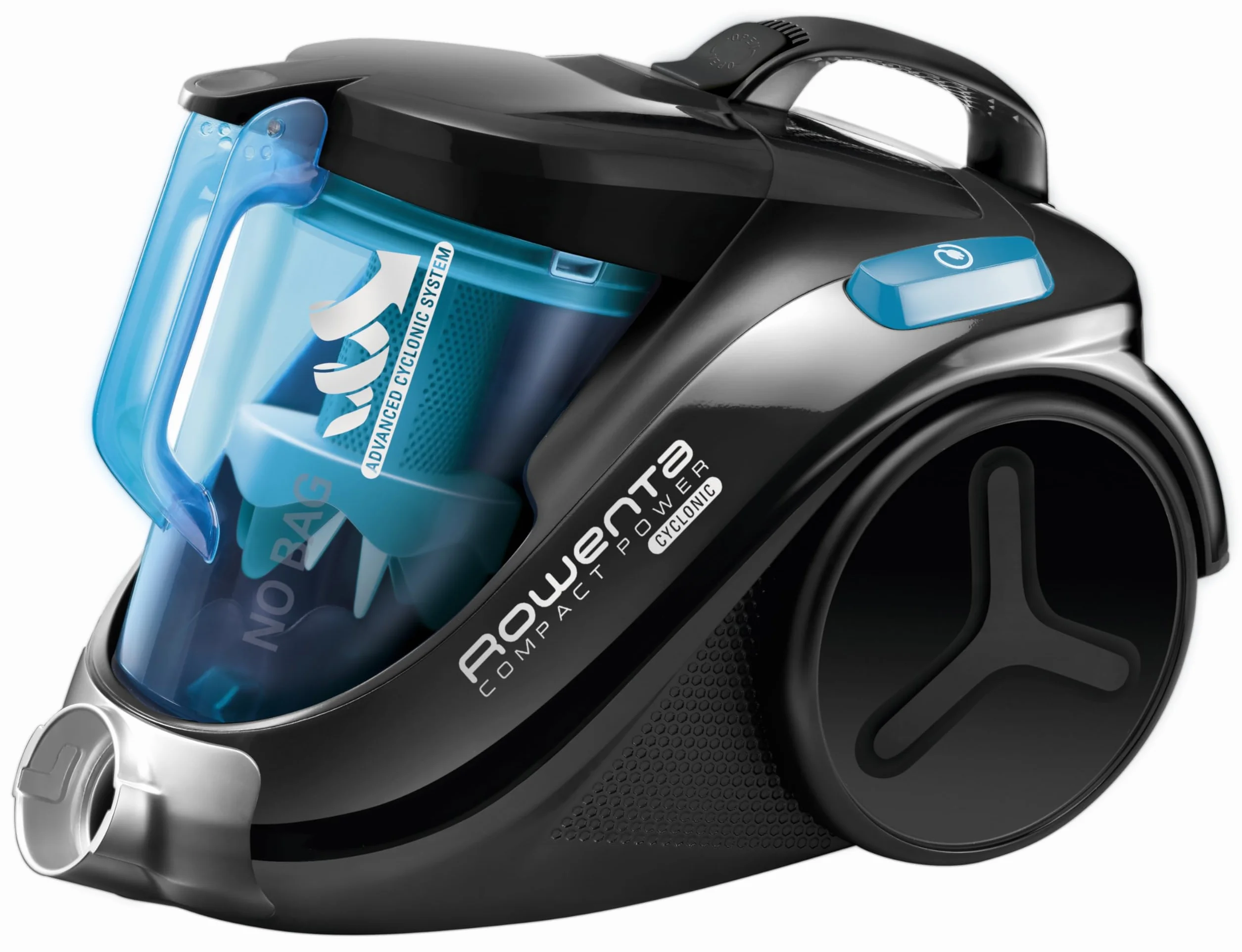 Rowenta Compact Power Cyclonic Aspirateur Sans Sac 1,5L RO3731EA Noir Turquoise