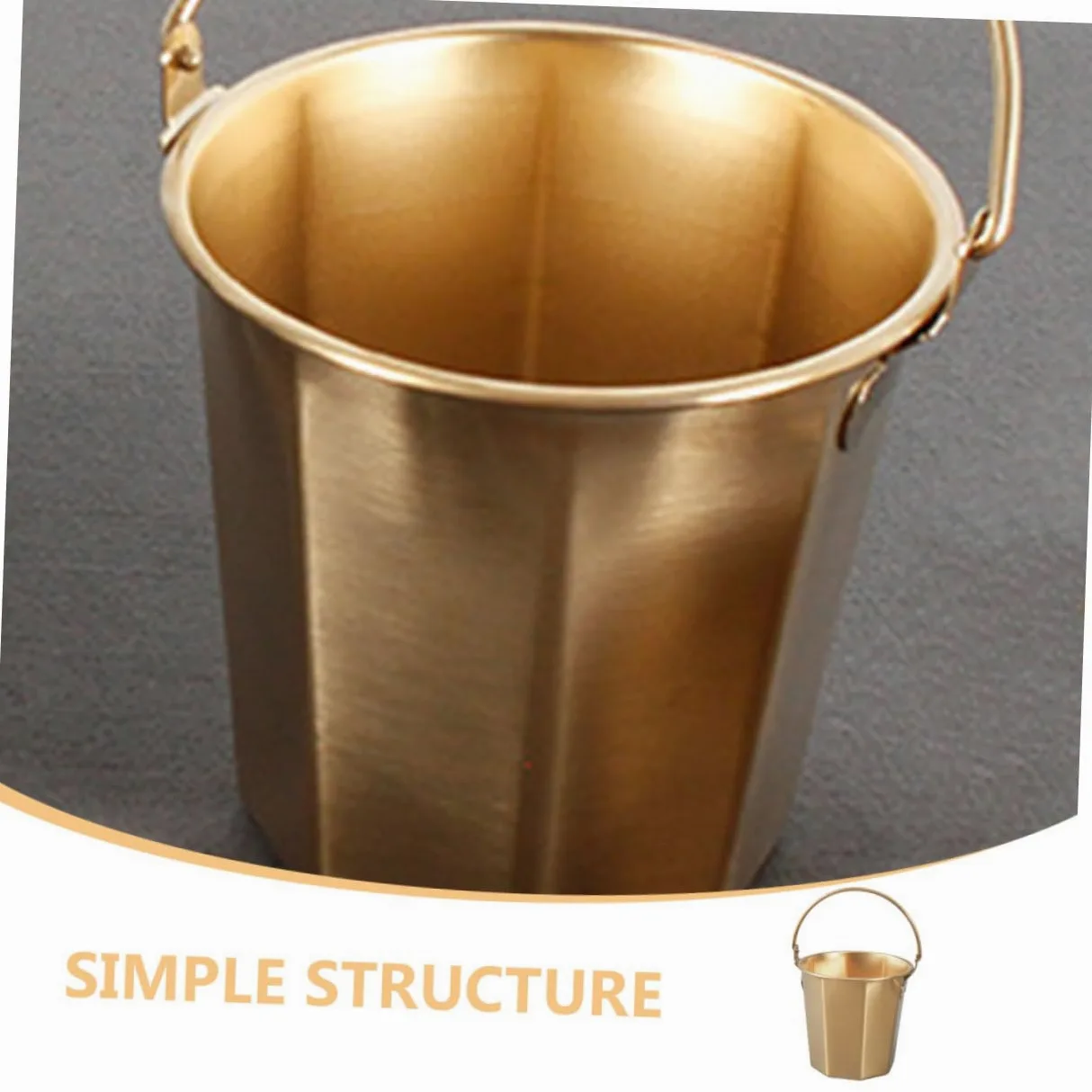 BESPORTBLE 3 Pièces seau de camping seau d'alimentation seau à plâtre récipient à huile seau à huile seaux d'eau Seau en acier inoxydable Seau à poignée godet capacité récipient à lait