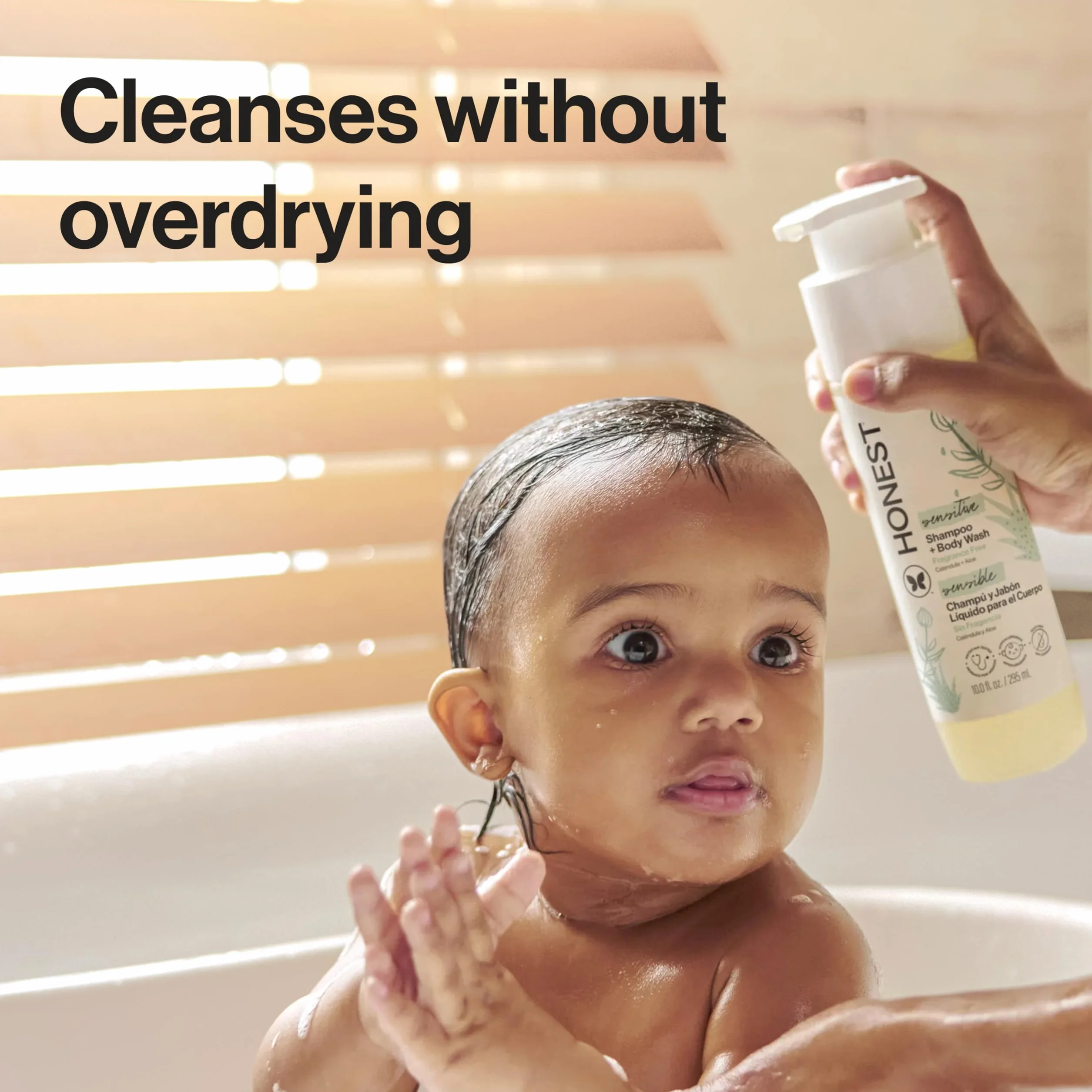 Honest Purely Sensitive Shampoo And Body Wash Fragrance Free For Kids 10 oz