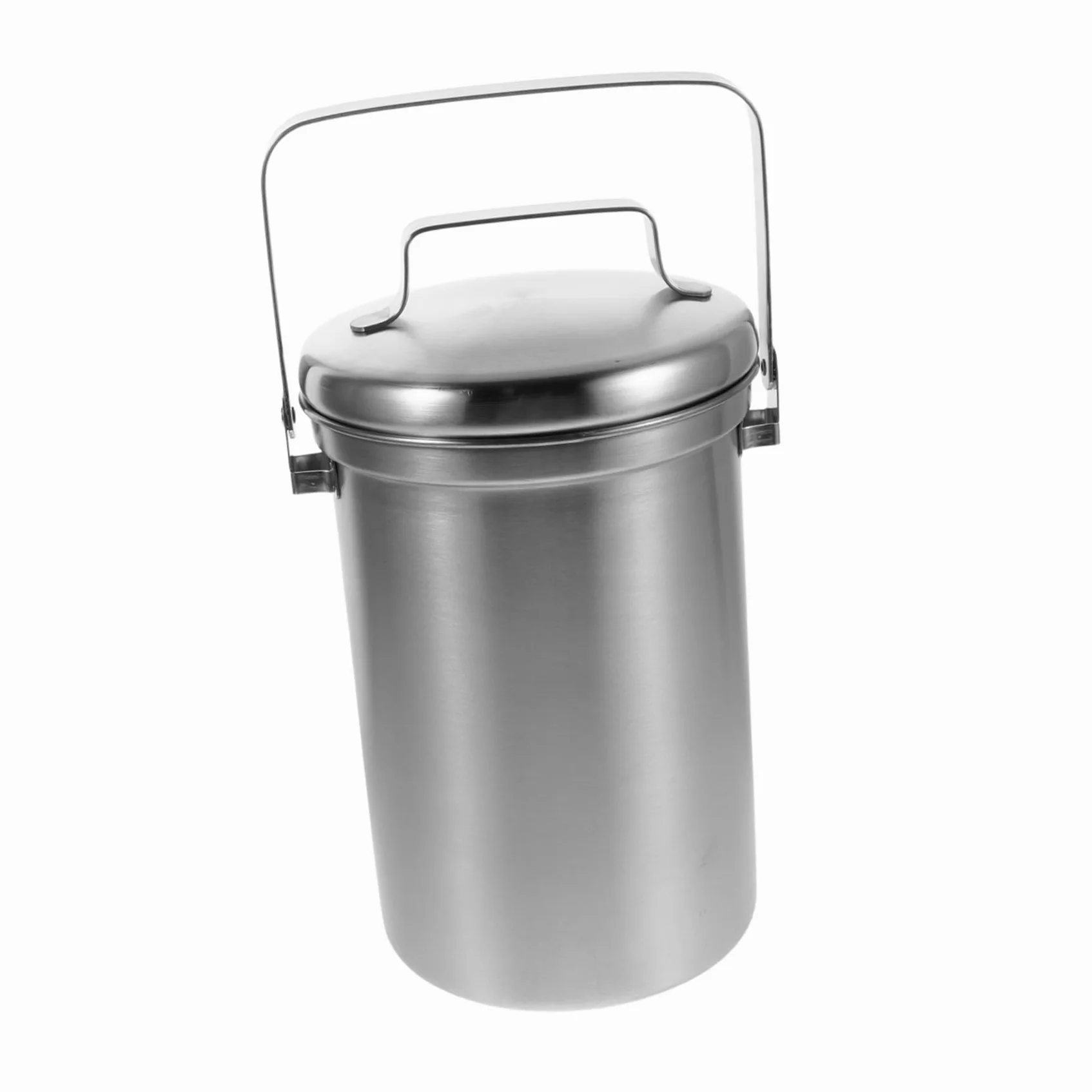 Lurrose Poubelle Compost la Cuisine en INOX 3L Couvercle Étanche, Bac à Déchets Alimentaires pour Recyclage Domestique et Usage en Intérieur
