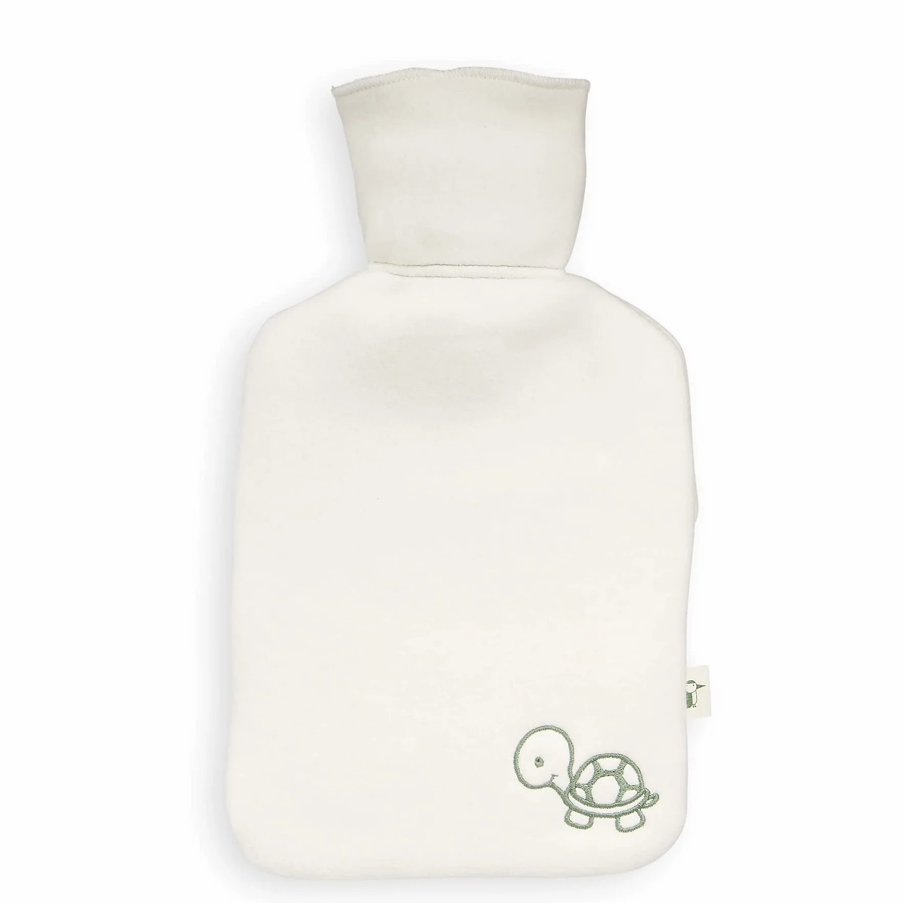 GRÜNSPECHT Bouillotte en caoutchouc naturel avec housse blanche bio 100% coton GOTS