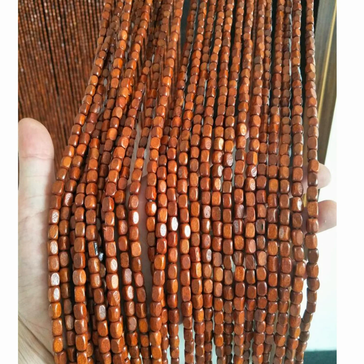 Rideau de Porte en Bambou Rideau de Perles en Bois,Rétro Rideau a Perles Diviseur Décoration Séparateur Panneau D'écran Intimité,pour Porte Entrée Salon Chambre,Personnalisé (70 shares-W70xH100cm)