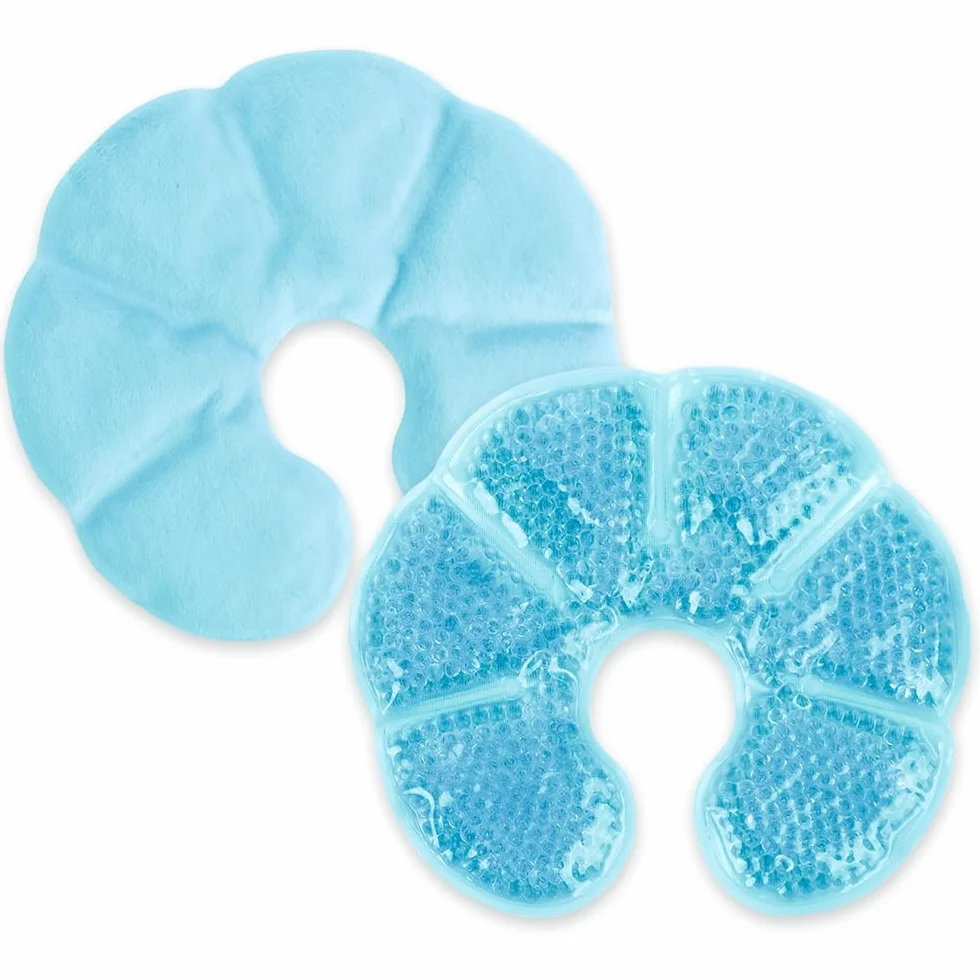 NEWGO Lot de 2 coussinets rafraîchissants 3 en 1 pour allaitement, compresses de refroidissement et chauffage