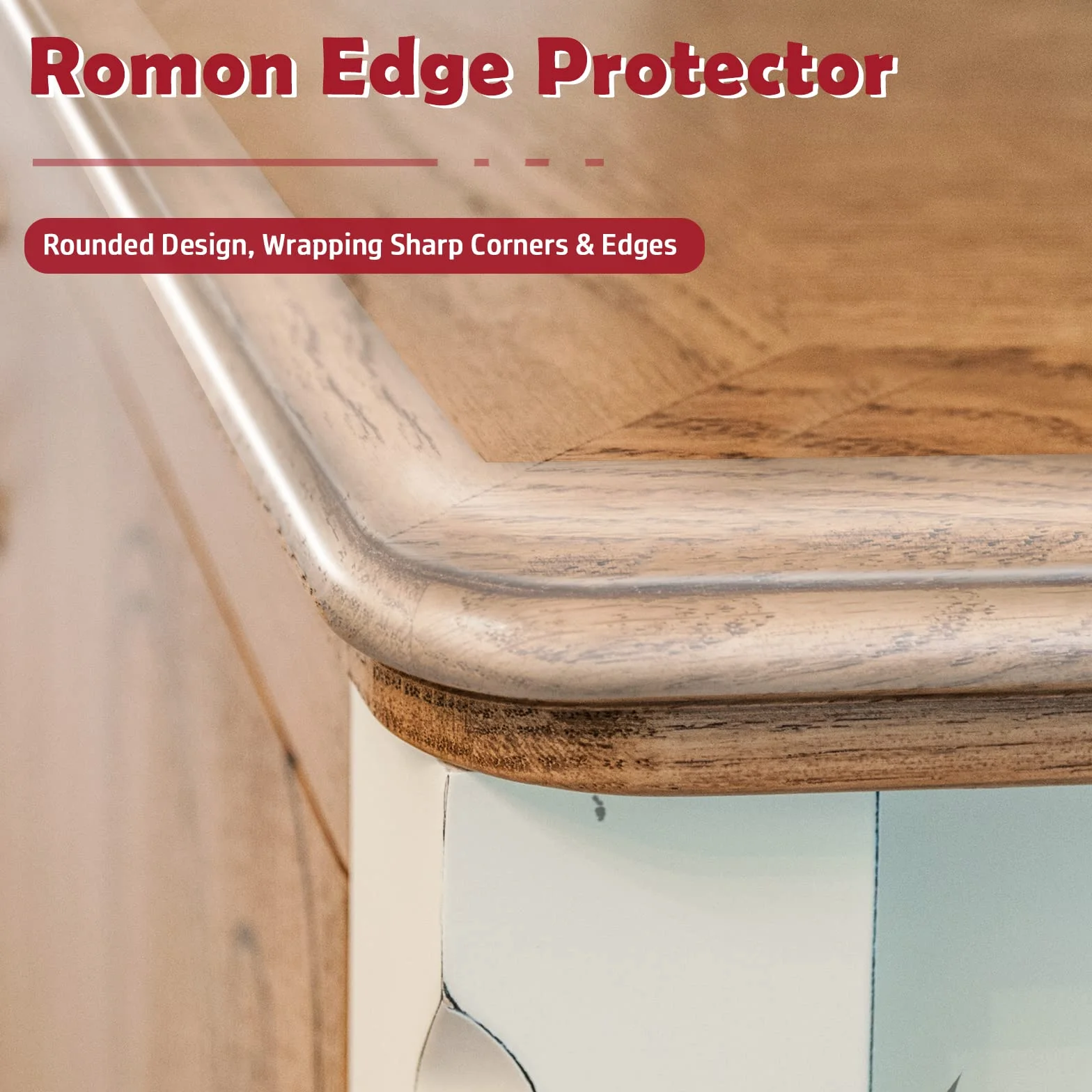 Romon Bande Coin de Table Protection Bebe Transparent PVC Pré-adhésif 3 Mètres
