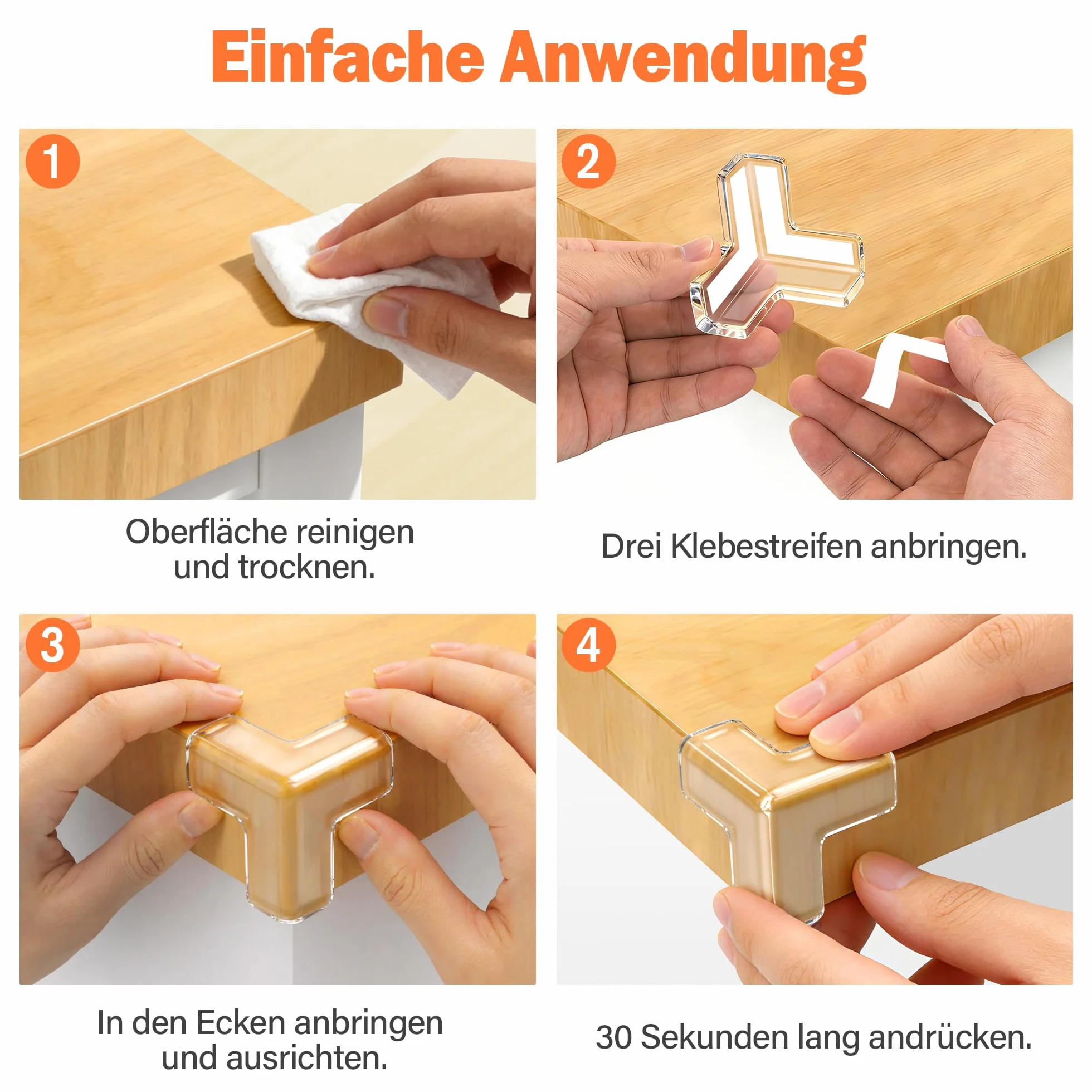 Elalove Protection Bébé Coins de Table Forme de T 3.3x3.3x3.3 cm