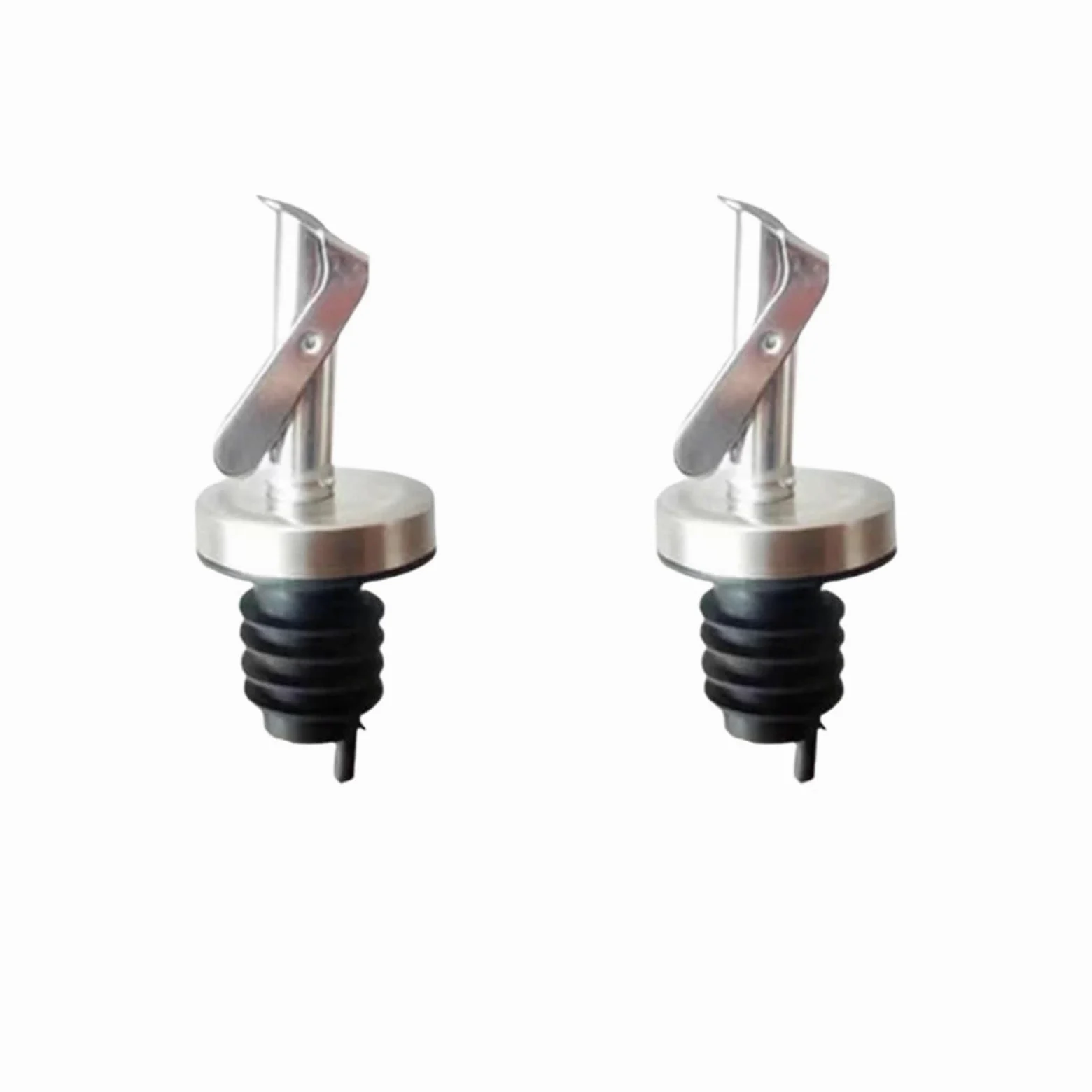 Bouchons de vin 10 pièces en acier inoxydable fermeture automatique distributeur verseur anti-fuite for Champagne huile Sauce liqueur