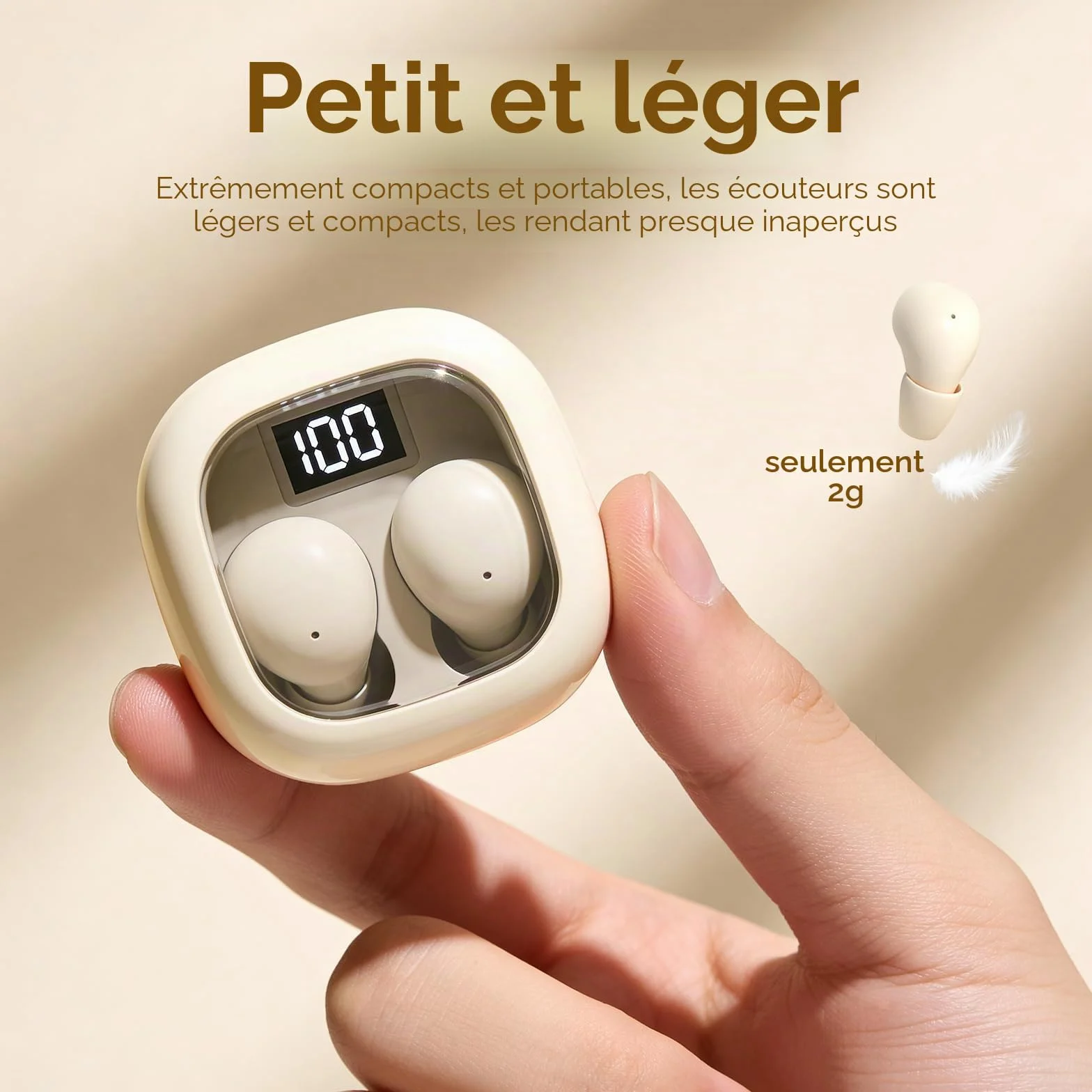 Écouteurs de sommeil Bluetooth sans fil invisibles pour dormir casque sur le côté petits canaux
