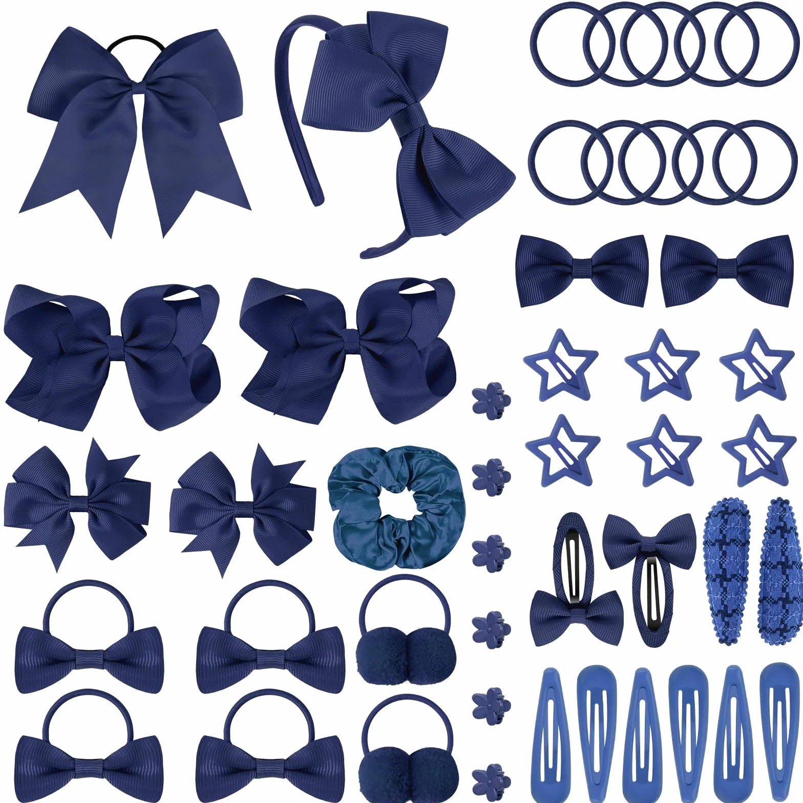 LOPHE 77 Pièces Bandeau à Noeud pour Enfants Pinces à Cheveux Ensemble Accessoires Cheveux