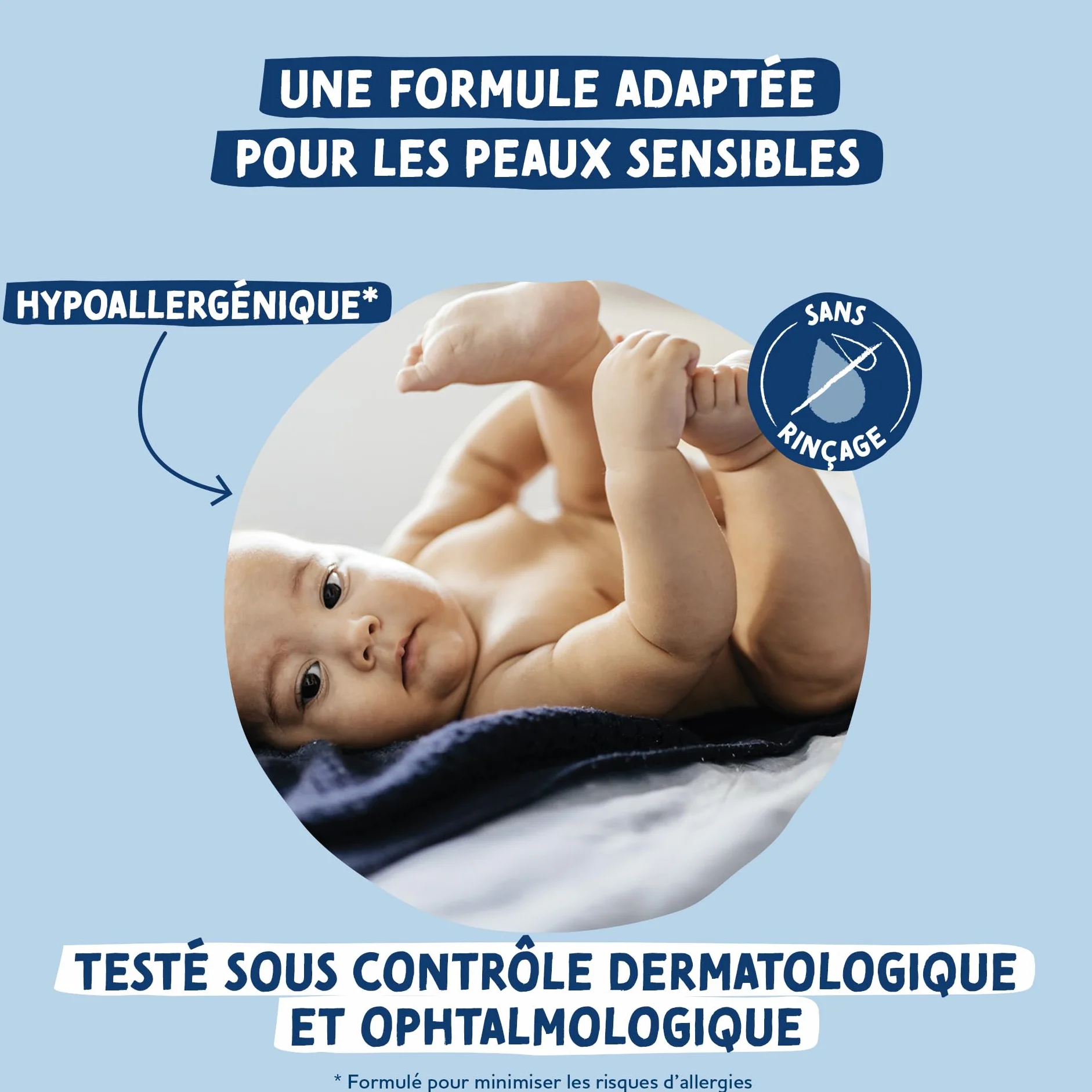 DODIE Eau nettoyante 3 en 1 500 mL Nettoyant Visage Corps Siège Hypoallergénique