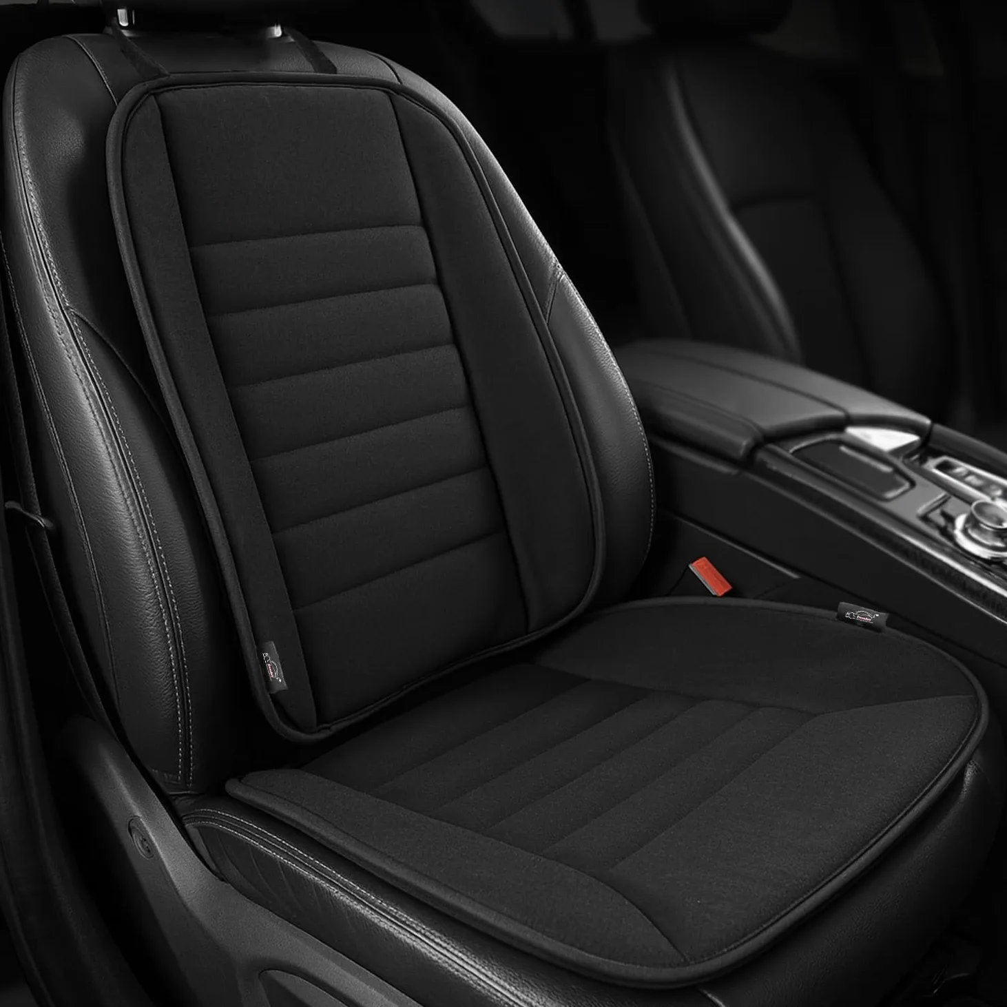Coussin de siège de voiture Xtremeauto avec coussin de soutien dorsal – Ensemble de 2 pièces en mousse à mémoire de forme pour siège et soutien lombaire pour soulagement de la douleur et posture