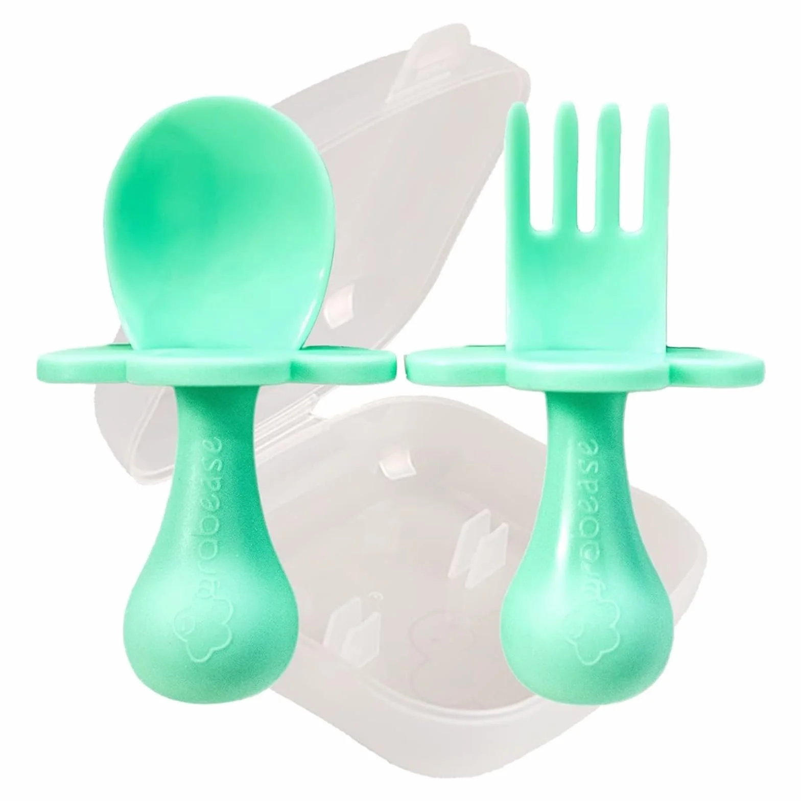 Grabease Cuillères bébé tout-petits sans BPA Menthe 1 lot