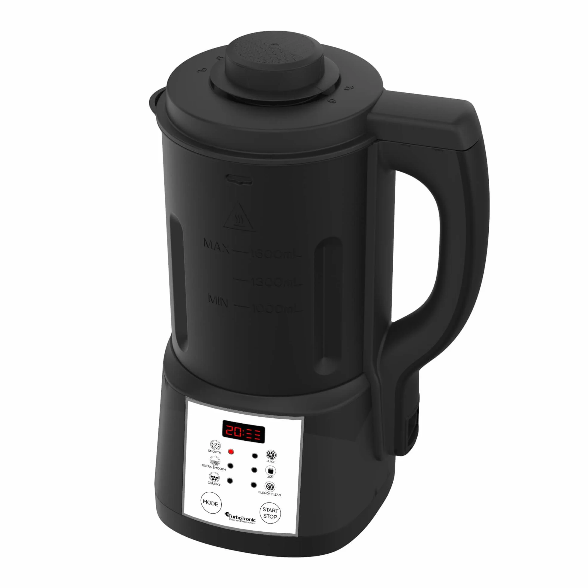 TurboTronic Mixeur à Soupe 1,6L 1000W 6 Programmes Multifonction pour Soupes Smoothies et Alimentation pour Bébés