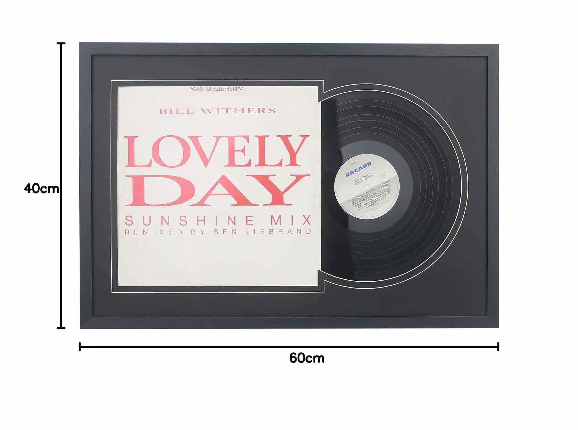 Cadre mural pour disque vinyle 30,5 cm Jukebox Record UX22B1624BB