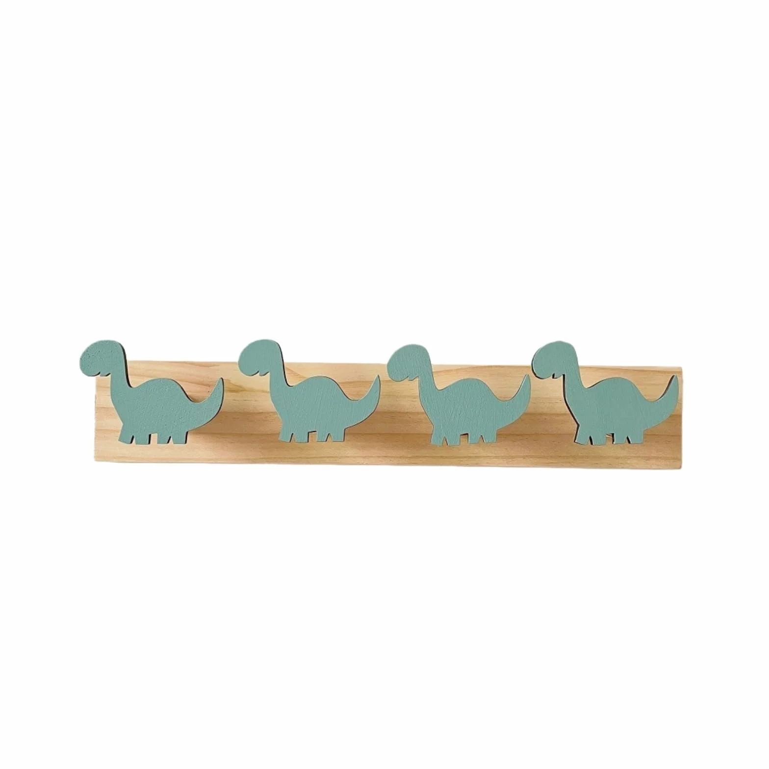 Porte manteau mural enfant Dinosaure Crochet en Bois 4 crochets Patère Décoratif