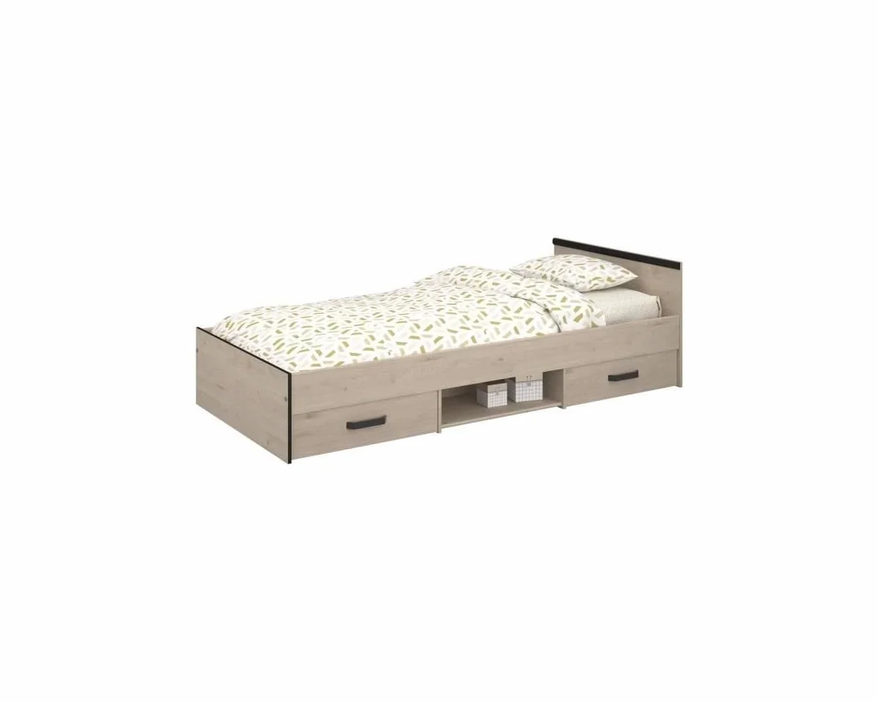 PARISOT Chambre enfant 3 pieces ZODIAC Lit chevet bureau Chene Noir