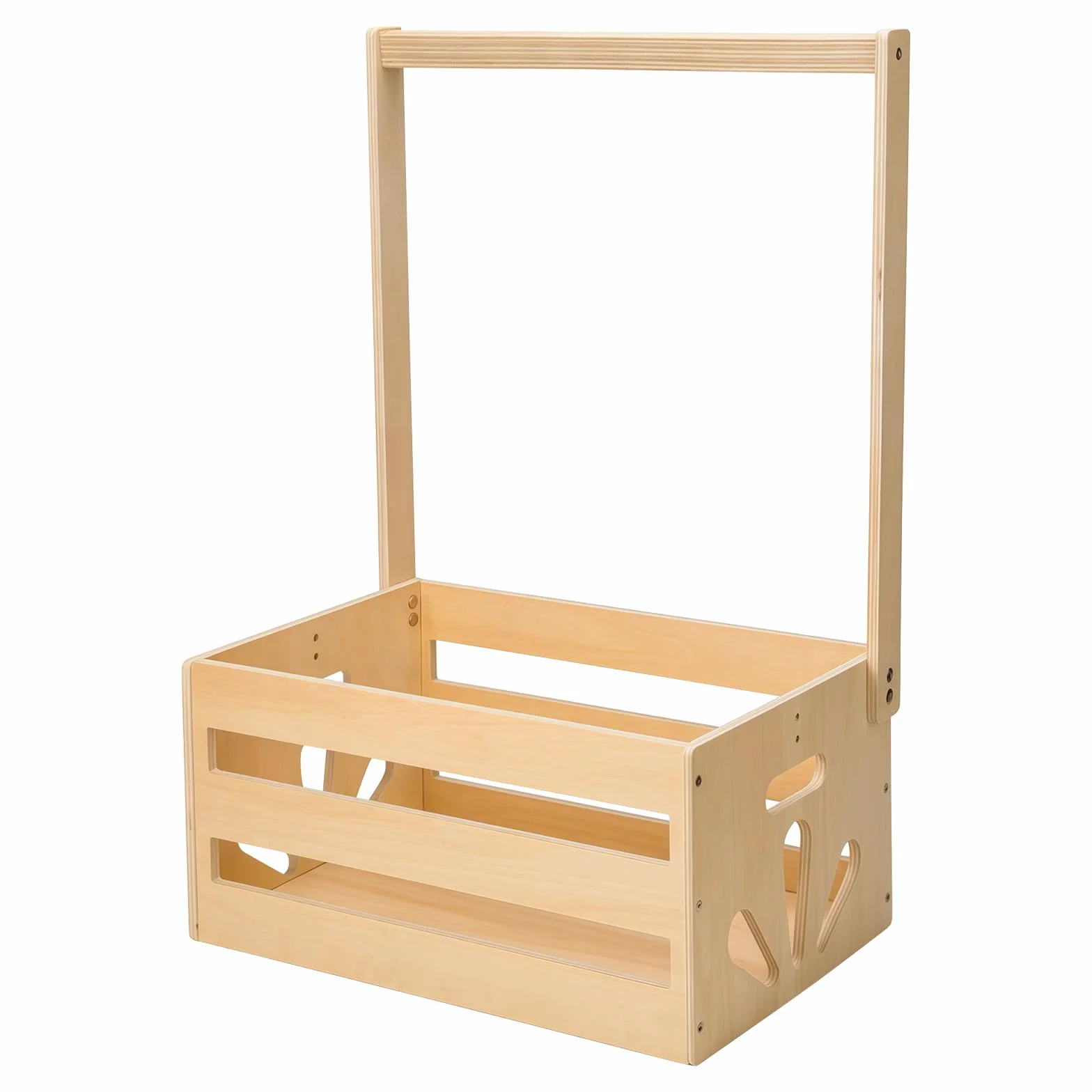 Boîte de rangement en bambou pour bébé avec poignée - Armoire et cintres pour enfants - Panier cadeau multi-usages