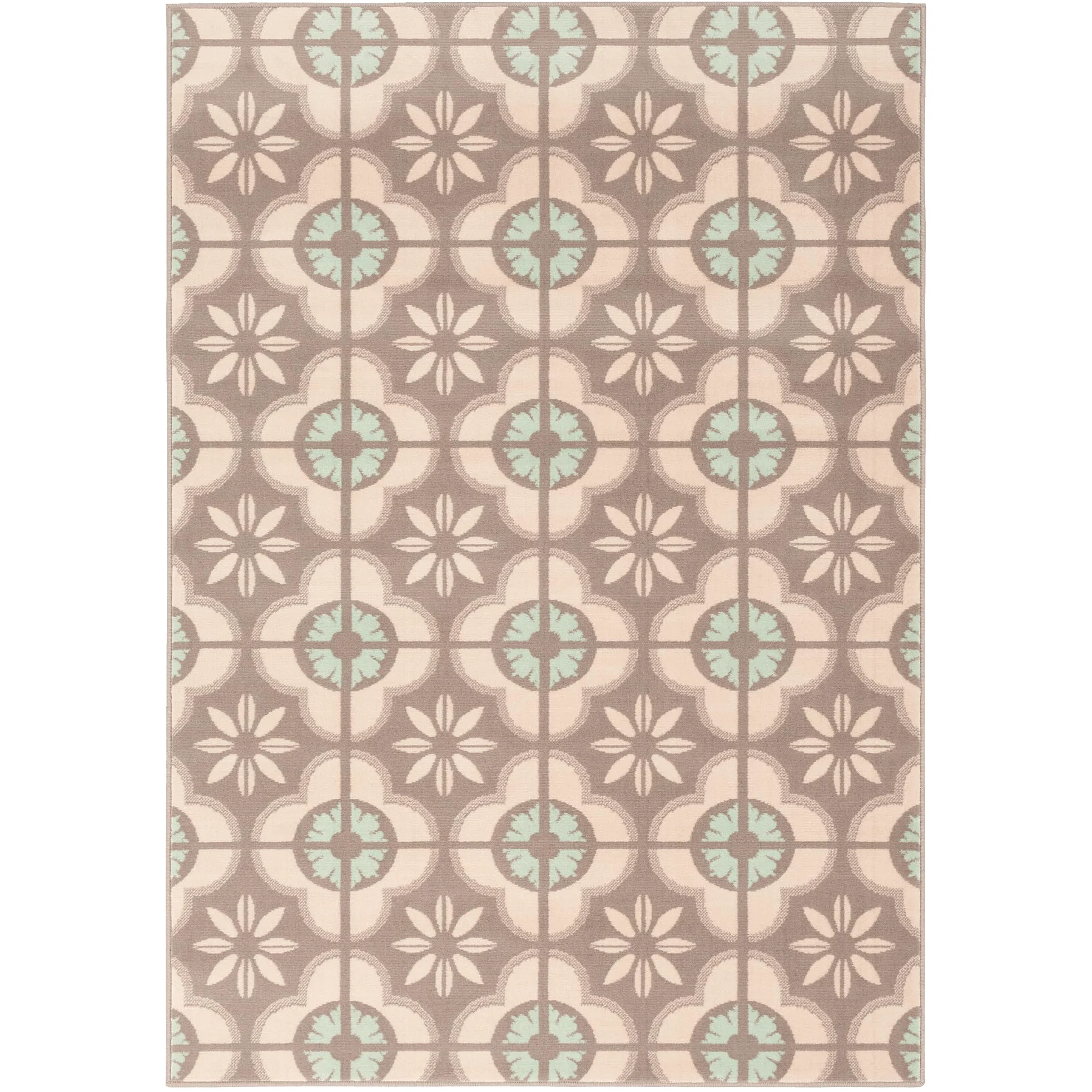 Pergamon Samba - Tapis de Designer Moderne - Optique des tuiles - Beige - 5 Tailles