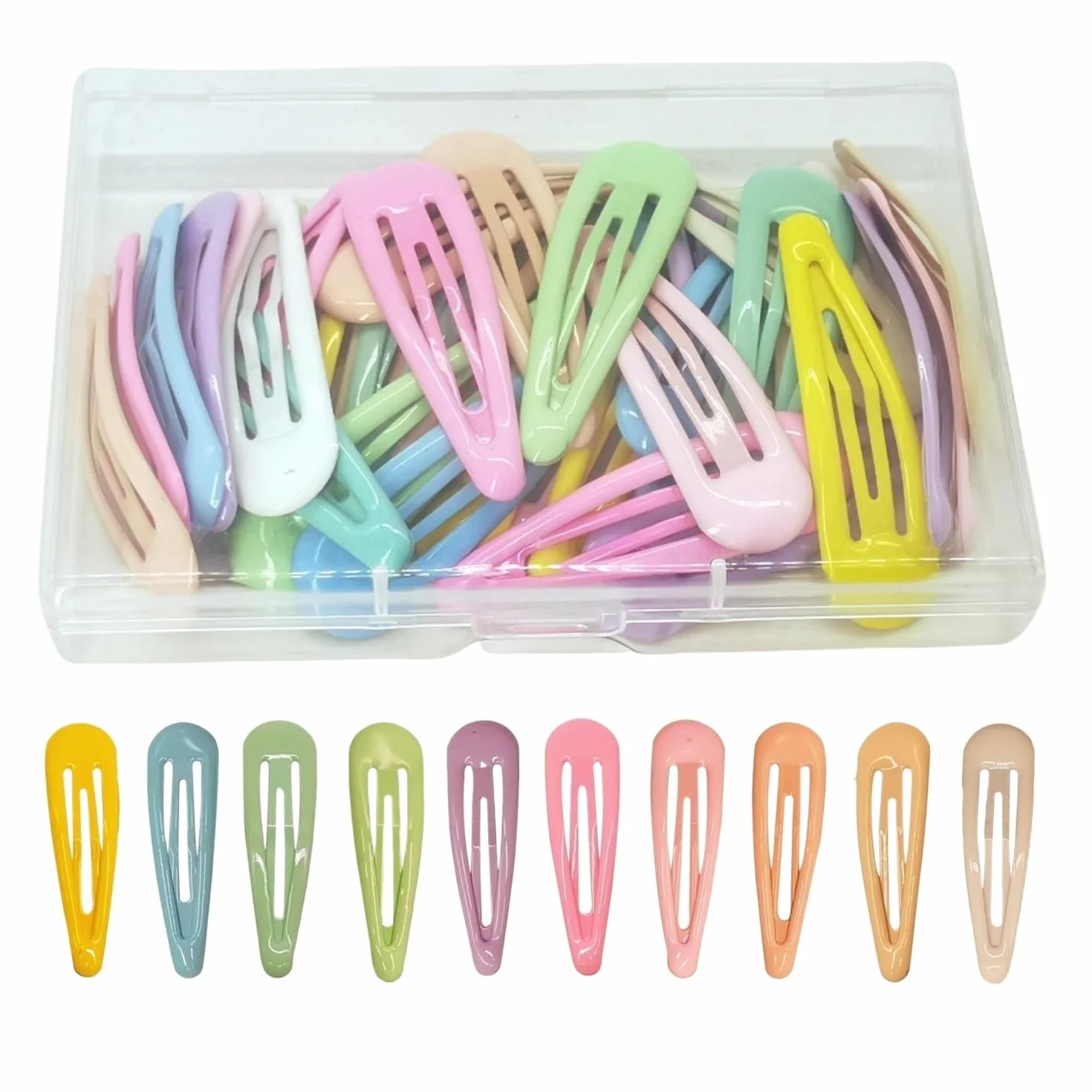 Barrettes à cheveux pour fille 5 cm Lot de 40 Couleur bonbon