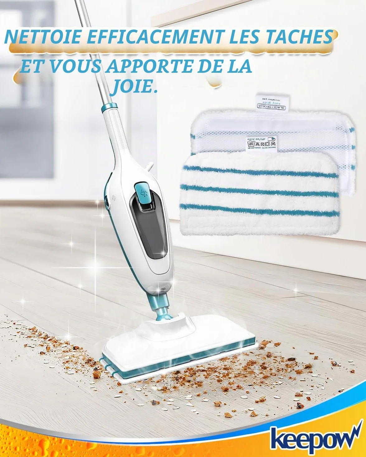 Lingettes pour Black et Decker Balais Vapeur FSM1630S/FSMP20