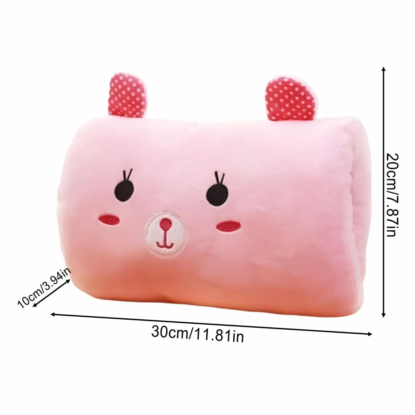 Oreiller À Main en Peluche Chauffant Coussin De Lancer Dessin Animé pour Hiver Voyage