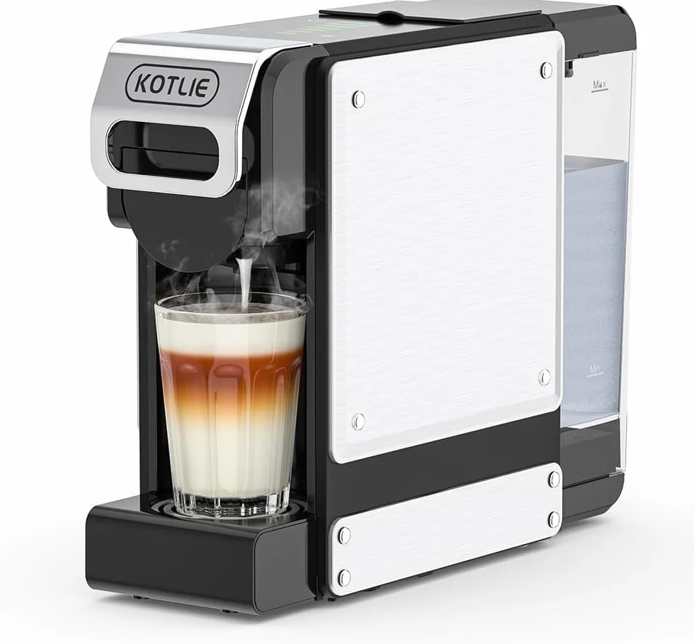 ST-550 Machine à café à capsules multifonction, pour Nespresso Original/pour Dolce Gusto/pour A MODO MIO/pour café moulu, sept réglages de volume d'eau, fonction de pré-infusion, capacité de 1 litre