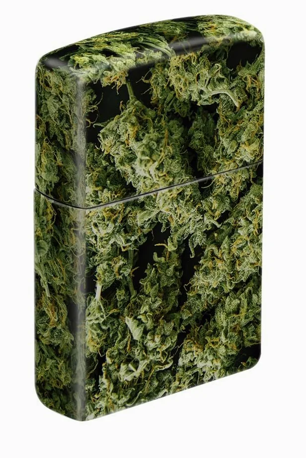 Zippo Briquet Tempête - Cannabis All Over - Impression 540 Color, Multicolore - Rechargeable - Réutilisable - Design Coupe-Vent - Coffret Cadeau - Fabriqué aux États-Unis